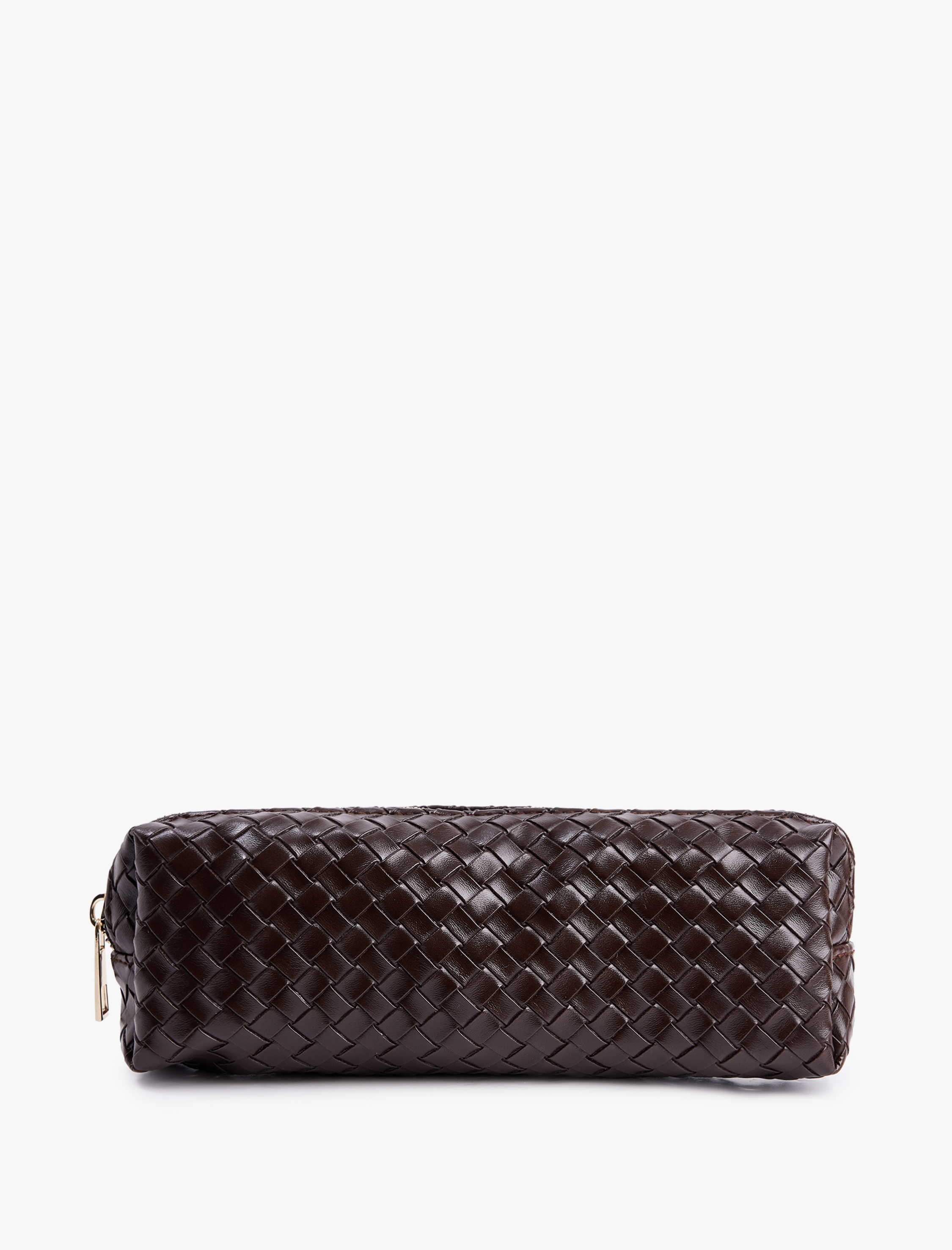  Kadın Örgü Desenli Fermuarlı Makyaj Çantası