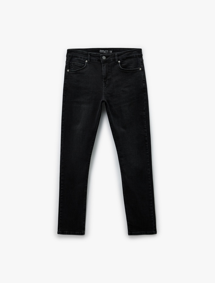  Pamuklu Normal Bel Slim Fit Jean Pantolon - Brad Jean