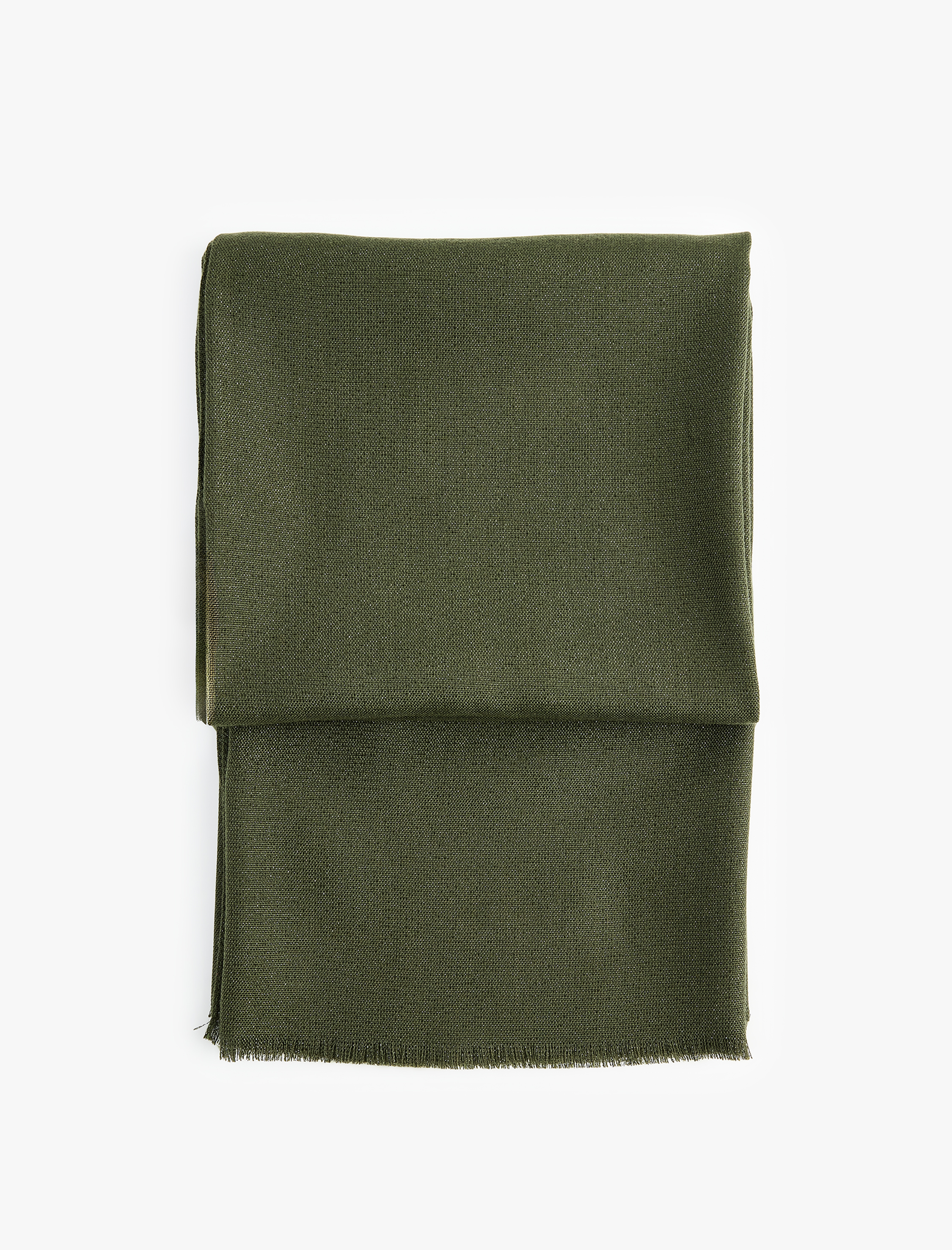  Kadın Simli Dokulu İnce Püsküllü Uzun Atkı