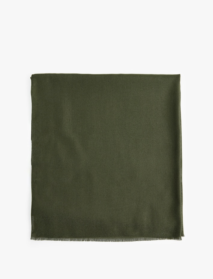 Kadın Simli Dokulu İnce Püsküllü Uzun Atkı