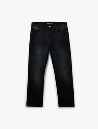 Normal Bel Cepli Straight Fit Jean Pantolon - Mark Jean