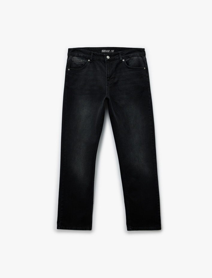  Normal Bel Cepli Straight Fit Jean Pantolon - Mark Jean
