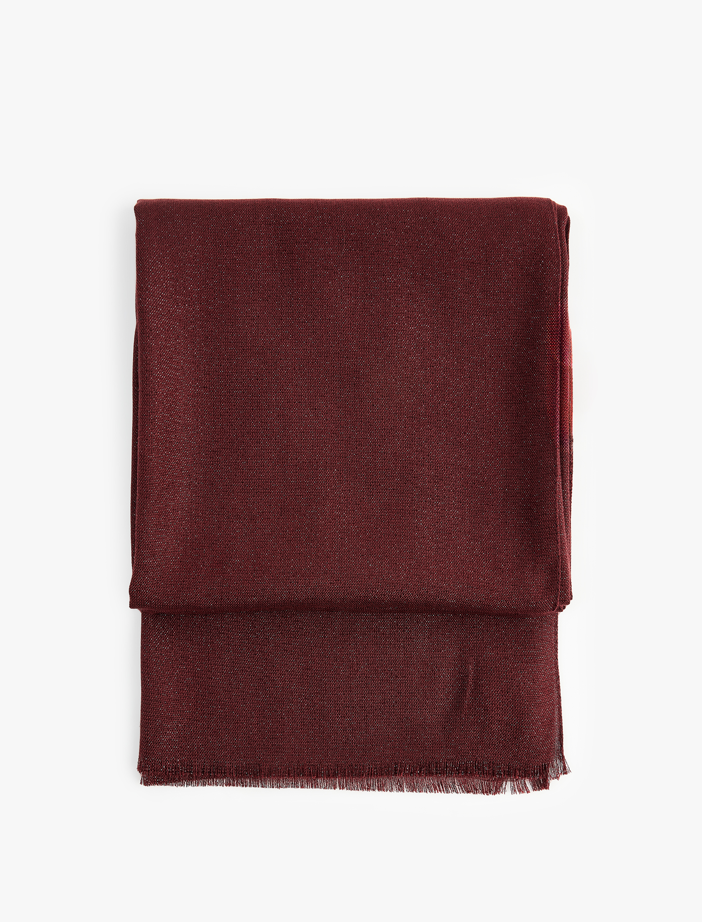  Kadın Simli Dokulu İnce Püsküllü Uzun Atkı