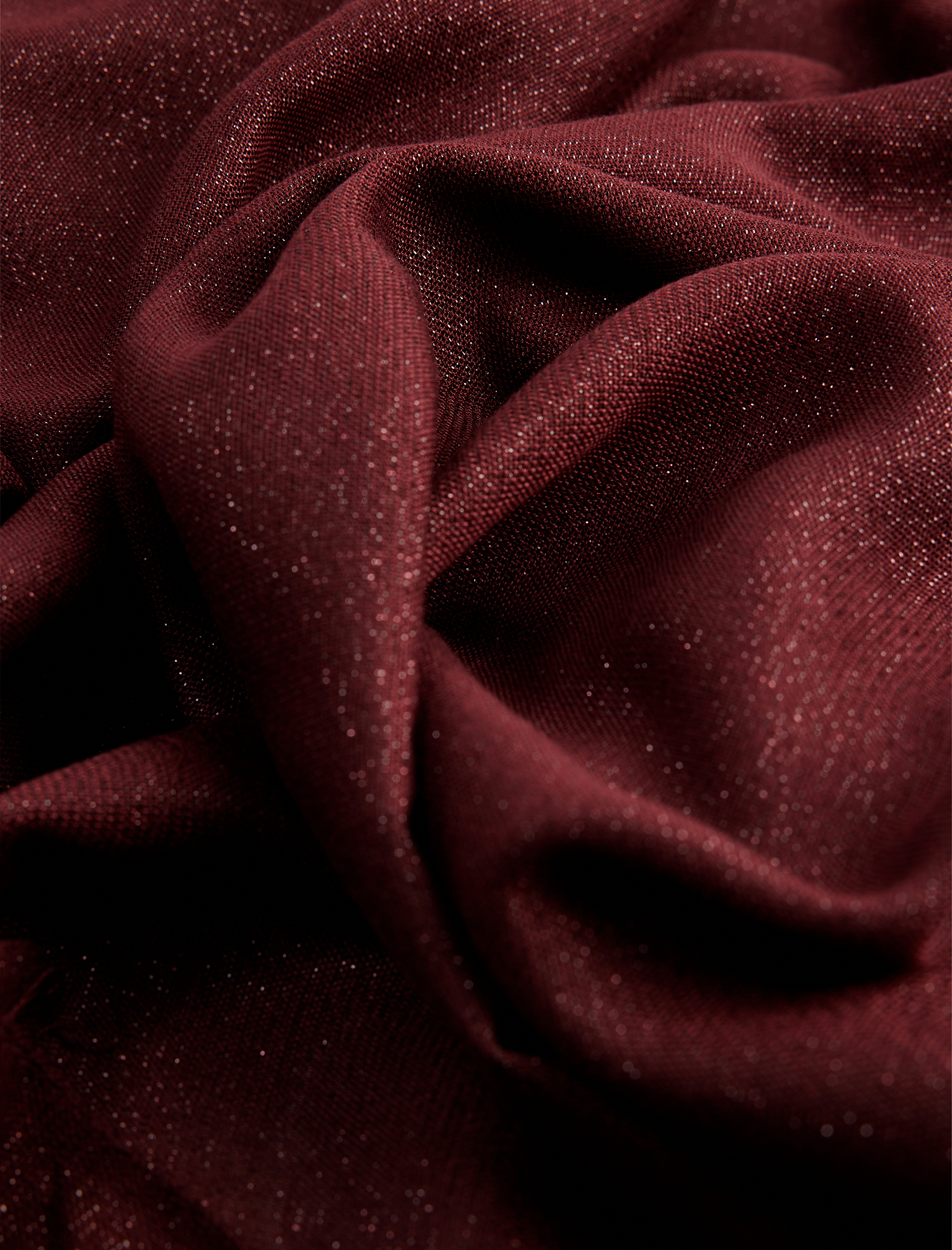  Kadın Simli Dokulu İnce Püsküllü Uzun Atkı