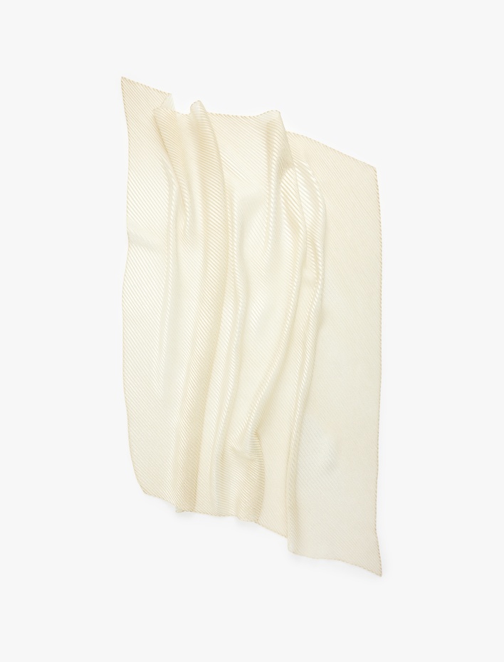 Kadın Simli Saten Kare Şal