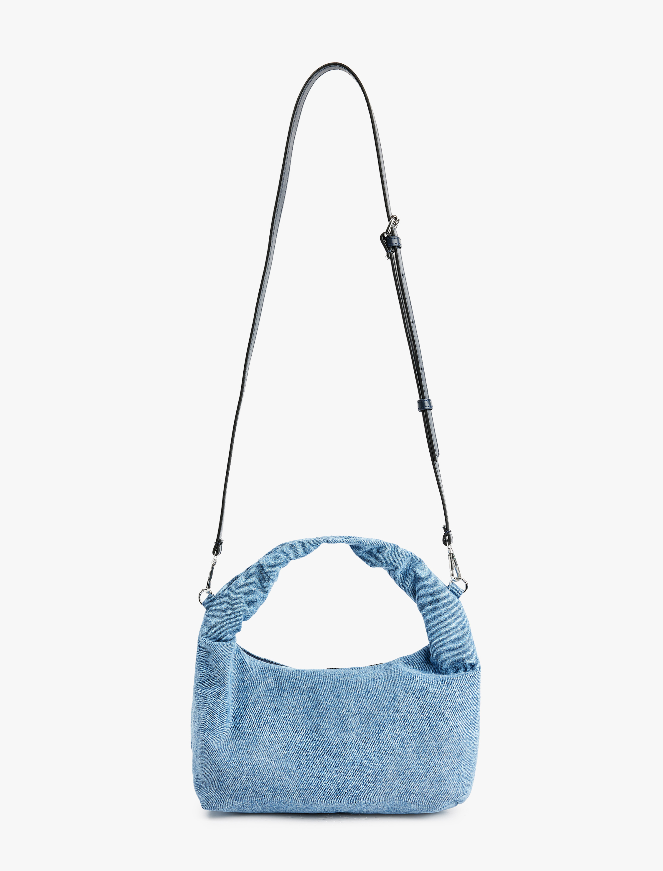  Kadın Fermuarlı Askılı Denim Çapraz Çanta