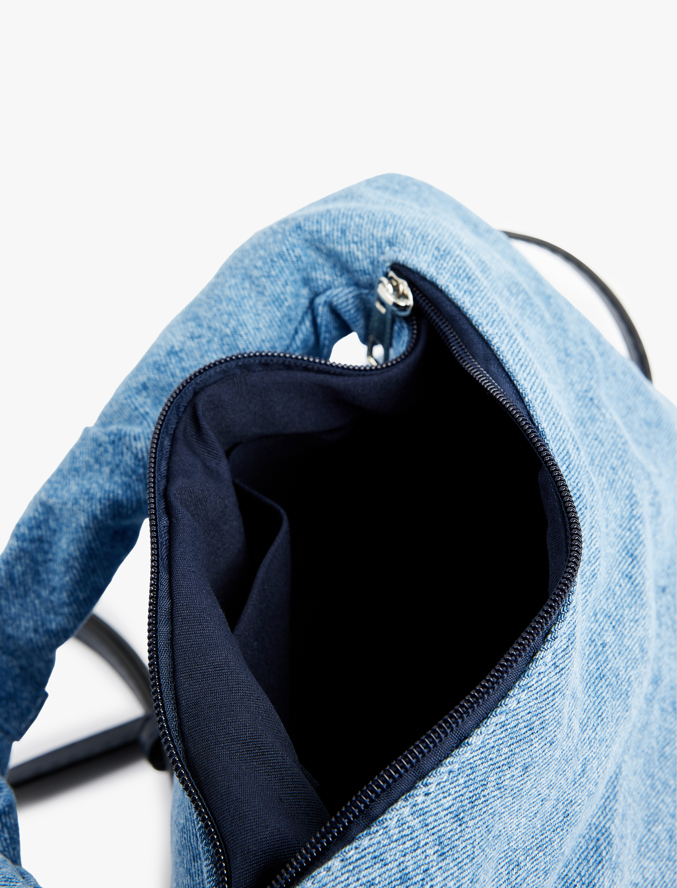  Kadın Fermuarlı Askılı Denim Çapraz Çanta