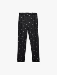 Beli Lastikli Rahat Kalıp Fiyonk Baskılı Pijama Altı