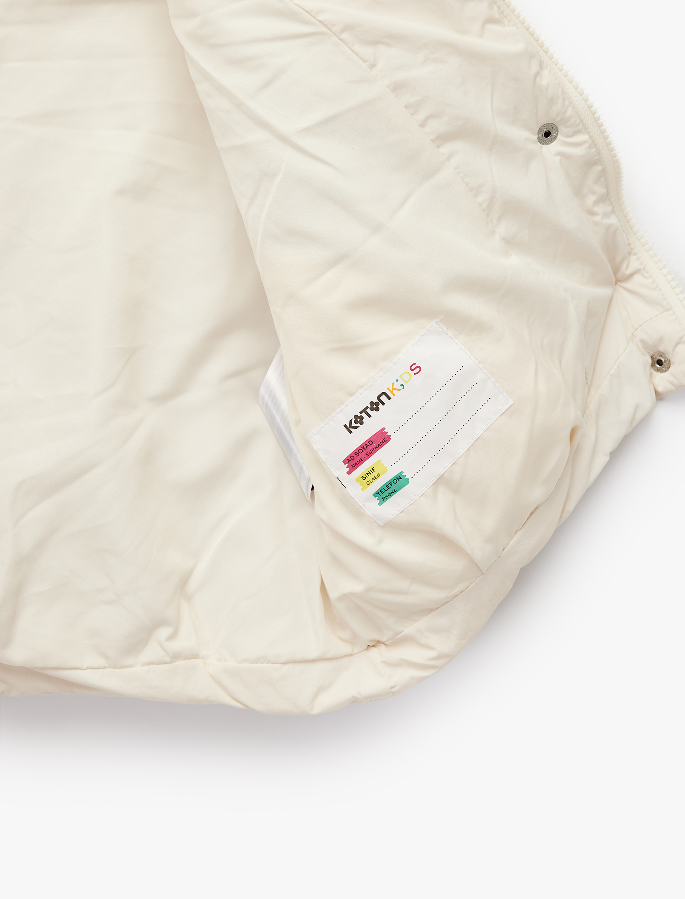  Kız Çocuk Dik Yaka Fermuarlı Kolsuz Şişme Yelek