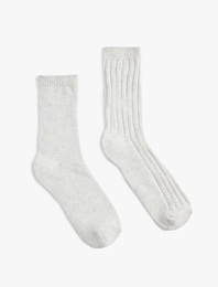 2'li Dokulu Kalın Soket Çorap Seti