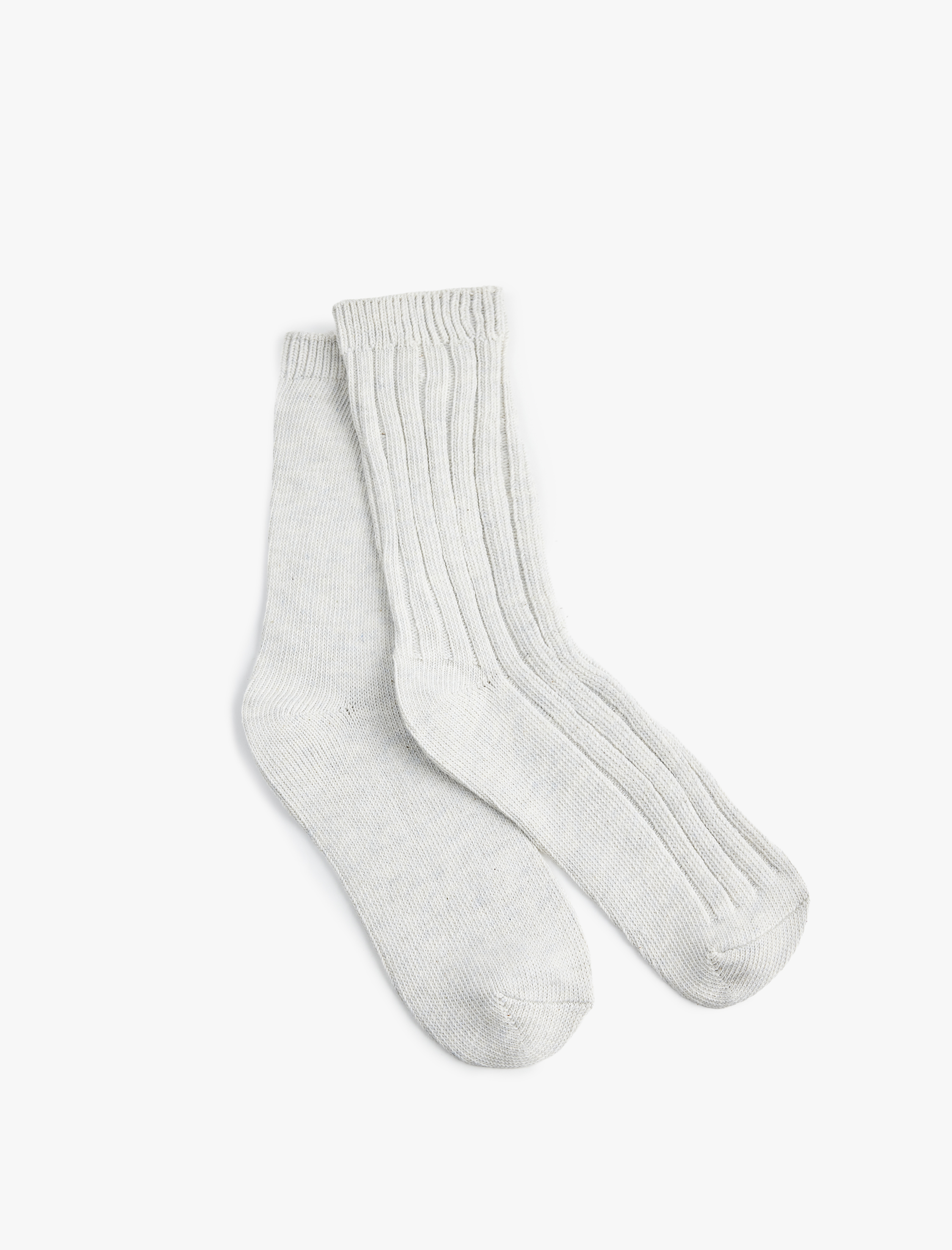  Kadın 2'li Dokulu Kalın Soket Çorap Seti