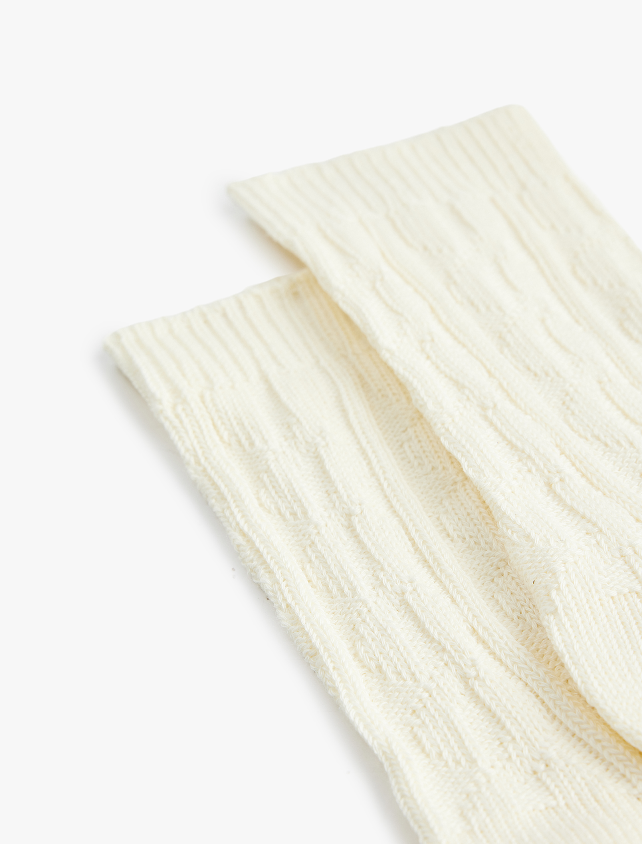  Kadın Pamuklu Balıksırtı Dokulu Kalın Soket Çorap