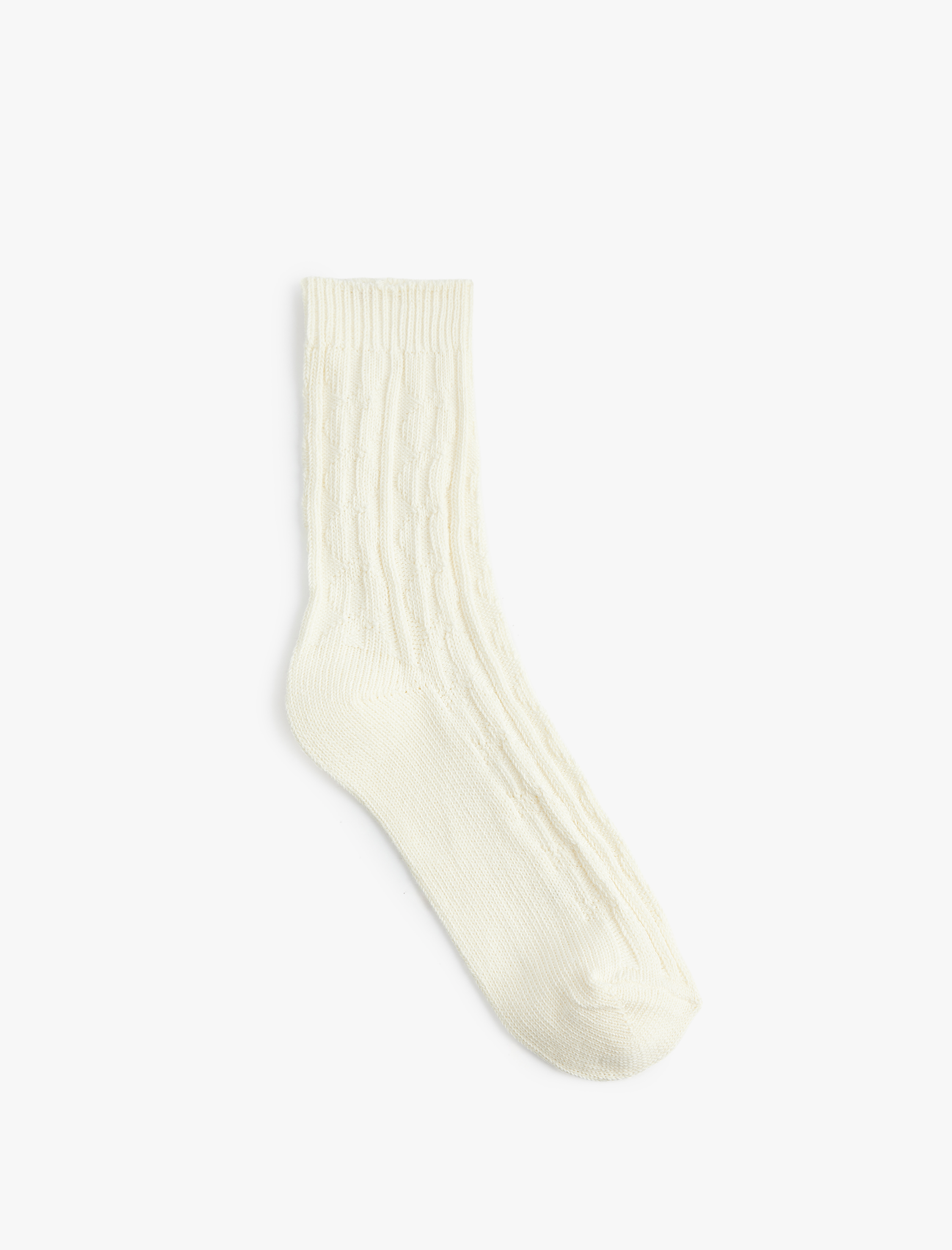  Kadın Pamuklu Balıksırtı Dokulu Kalın Soket Çorap