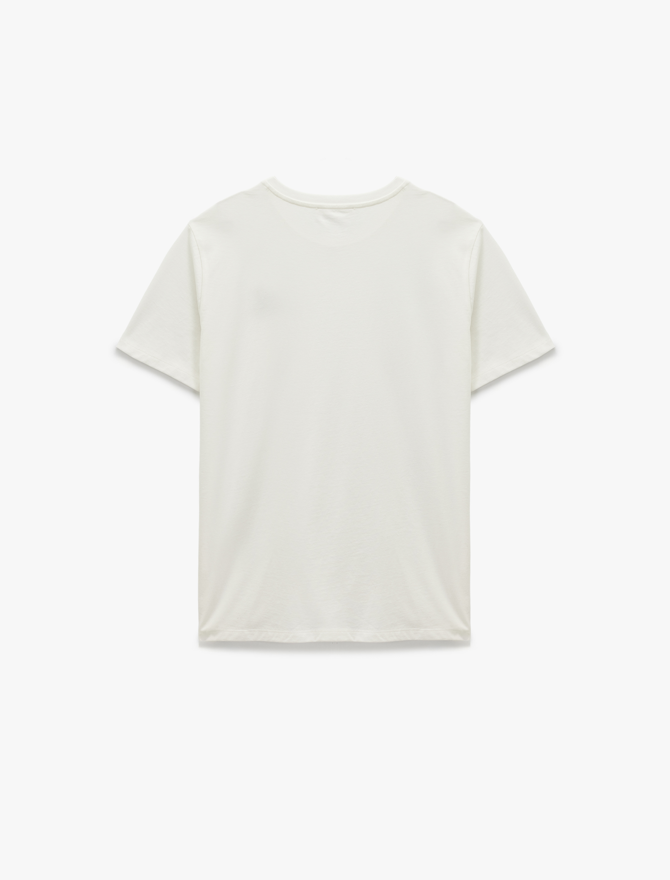   Cep Detaylı Kısa Kollu Bisiklet Yaka Pamuklu Kedi Nakışlı Oversize Tişört