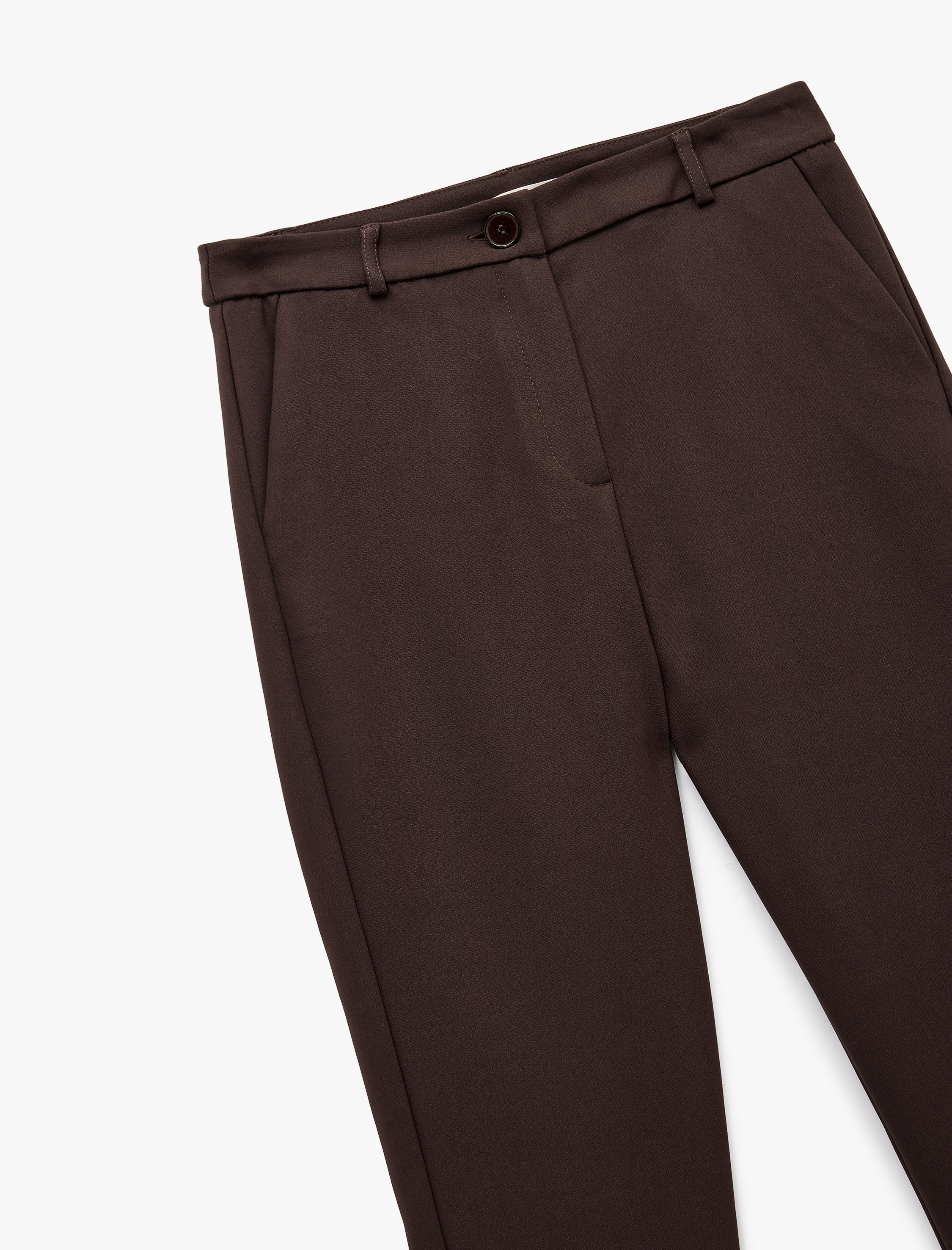   Normal Bel Yan Cepli Kumaş Cigarette Pantolon