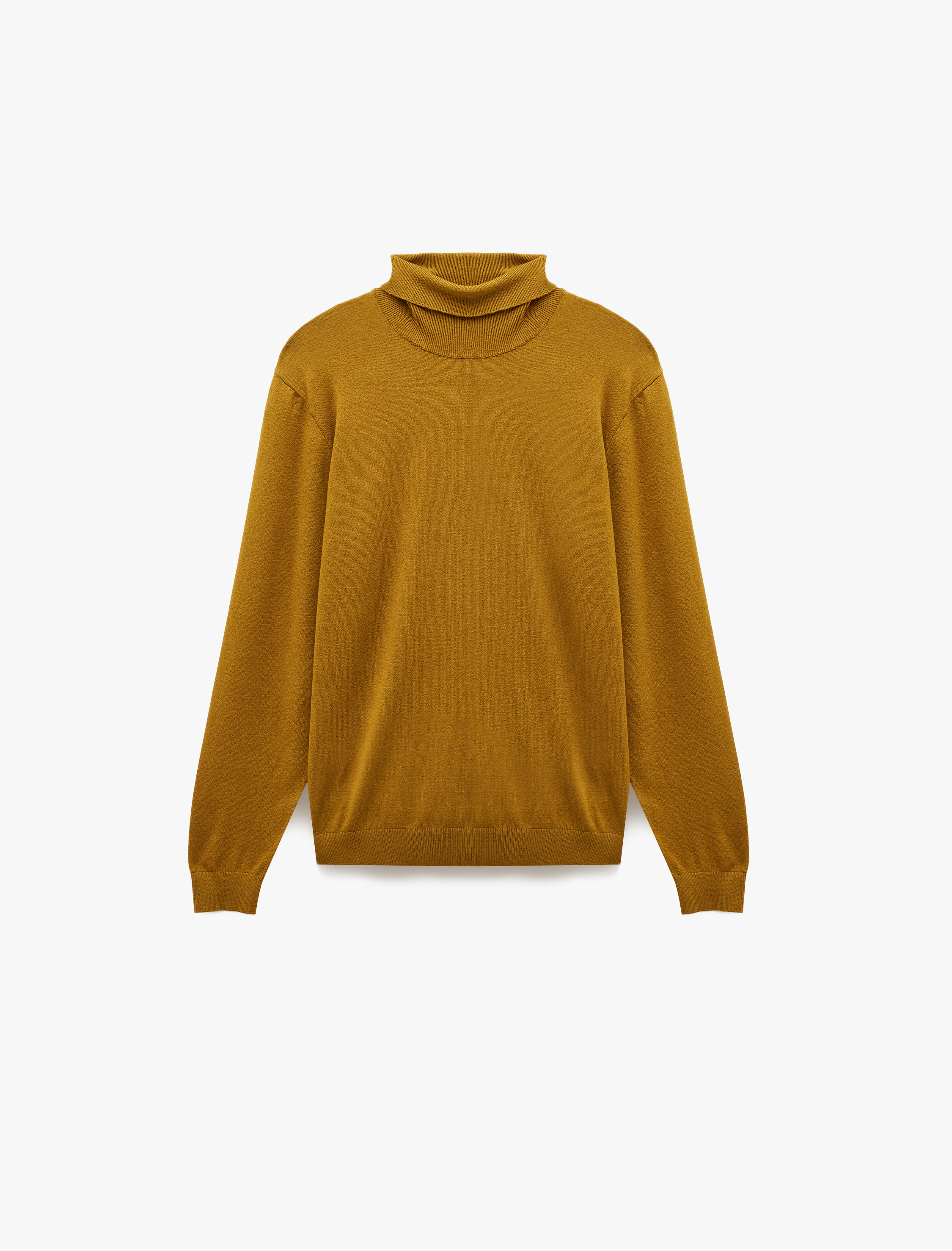   Uzun Kollu Viskon Karışımlı Balıkçı Yaka Triko Kazak