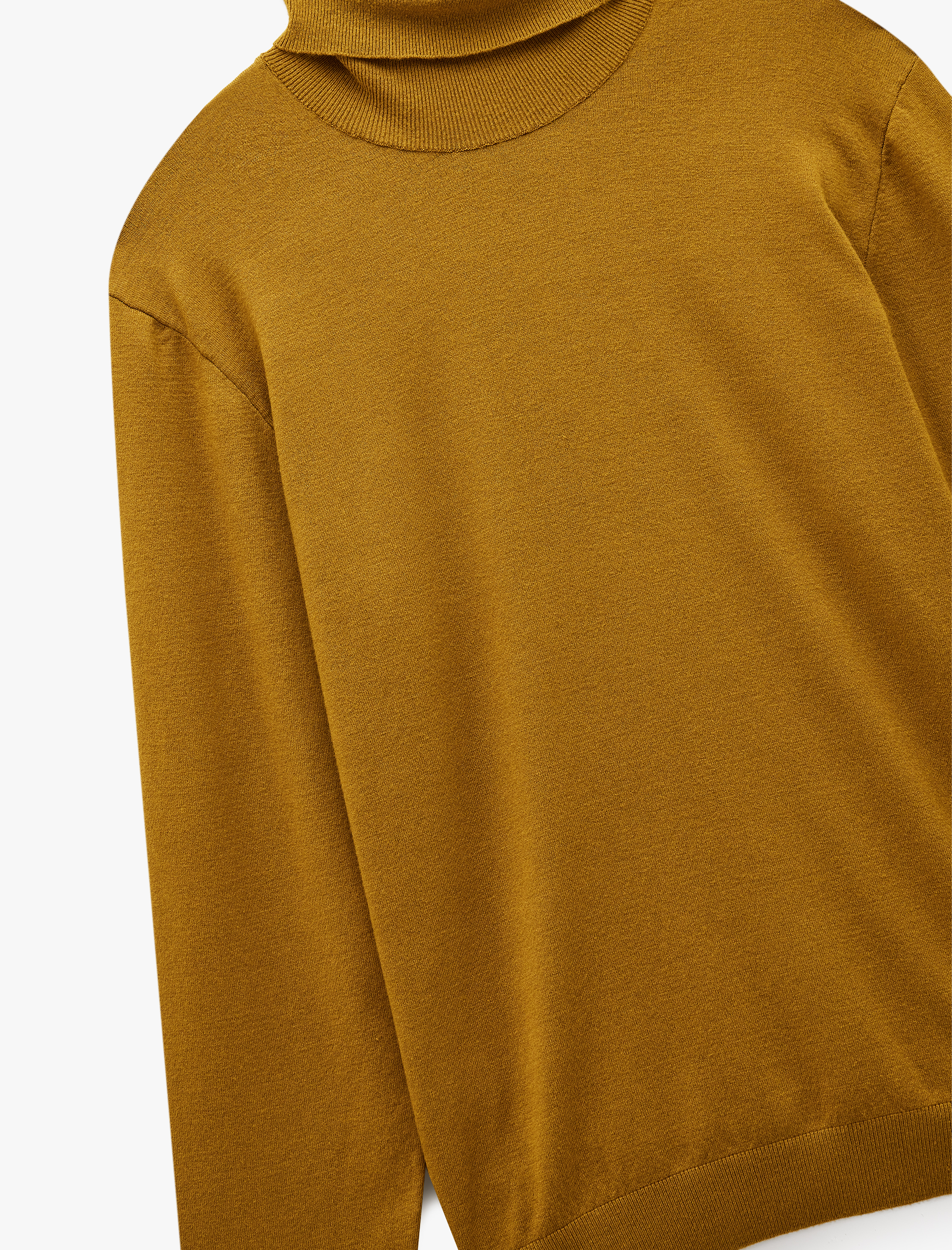   Uzun Kollu Viskon Karışımlı Balıkçı Yaka Triko Kazak