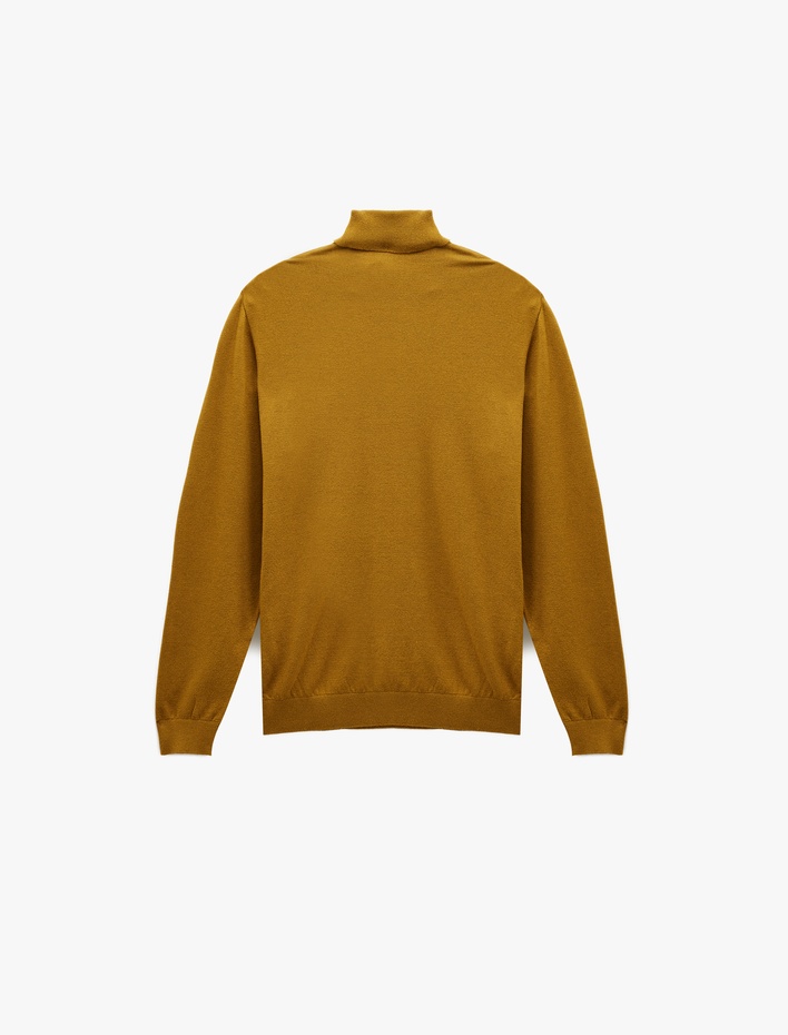  Uzun Kollu Viskon Karışımlı Balıkçı Yaka Triko Kazak