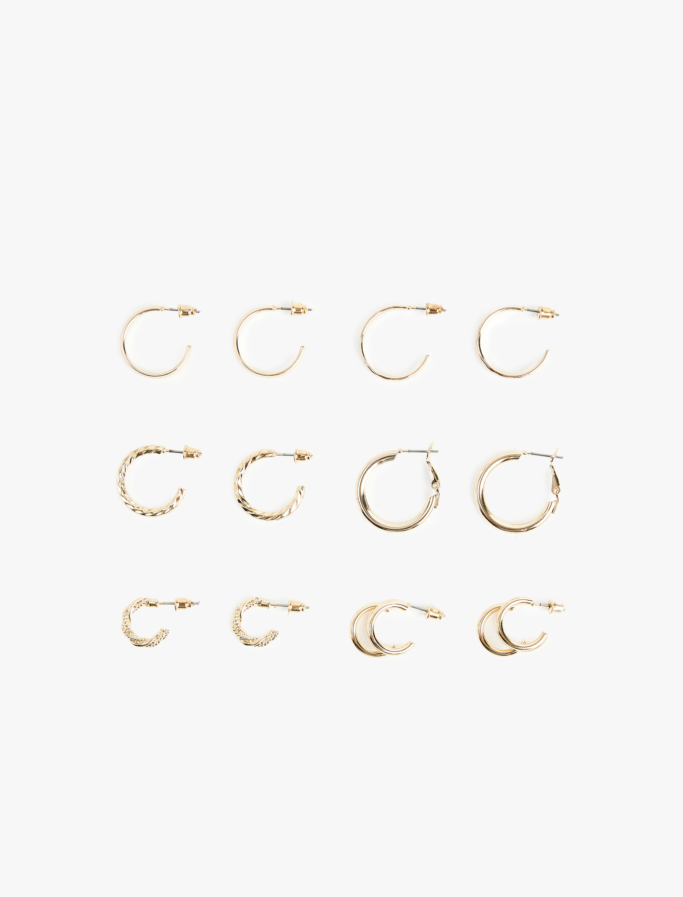  Kadın 6'lı Çelik Küpe Seti