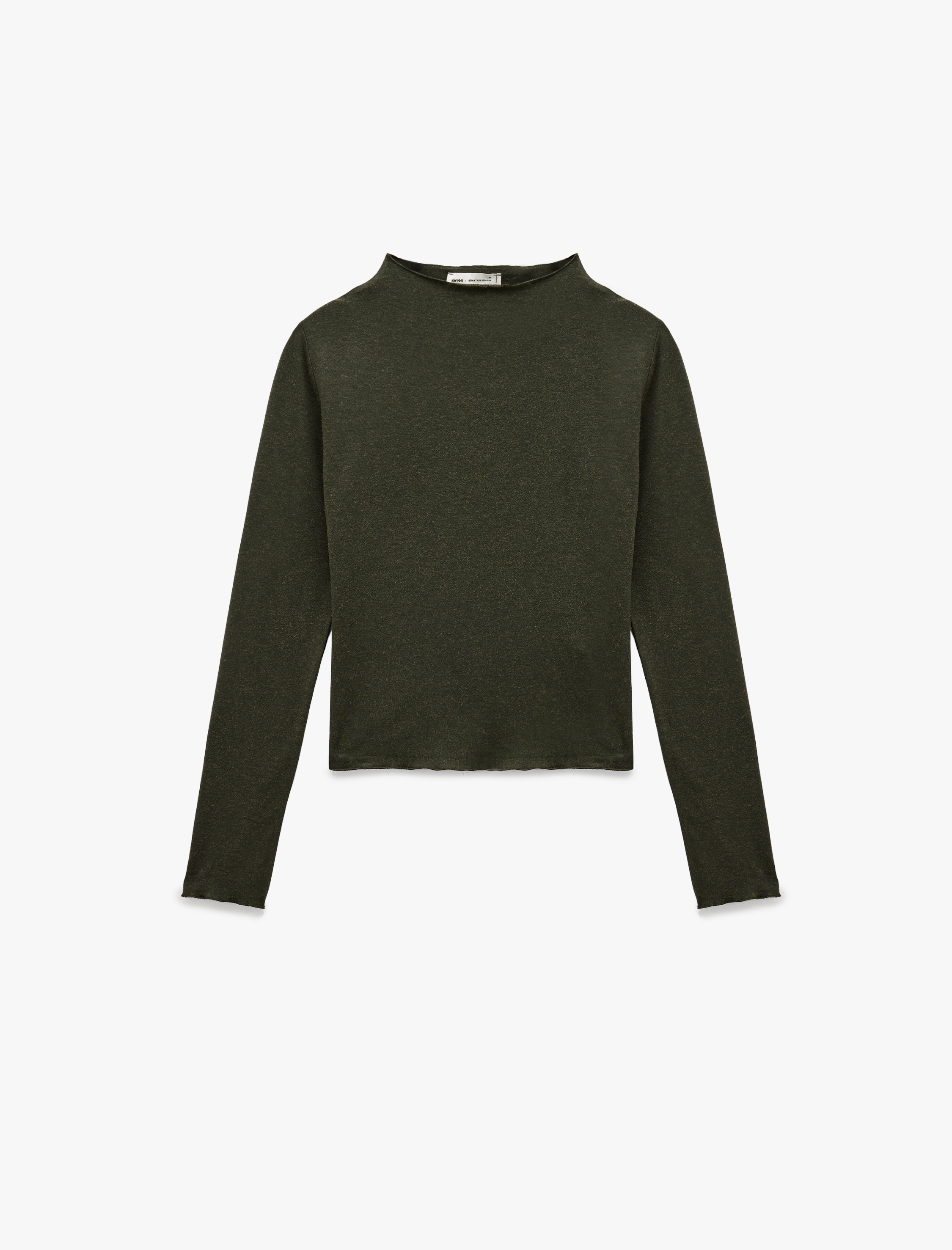   Koton X Sima Tarkan - Koyun Yünü Karışımlı Uzun Kollu Hafif Dik Yaka Bluz