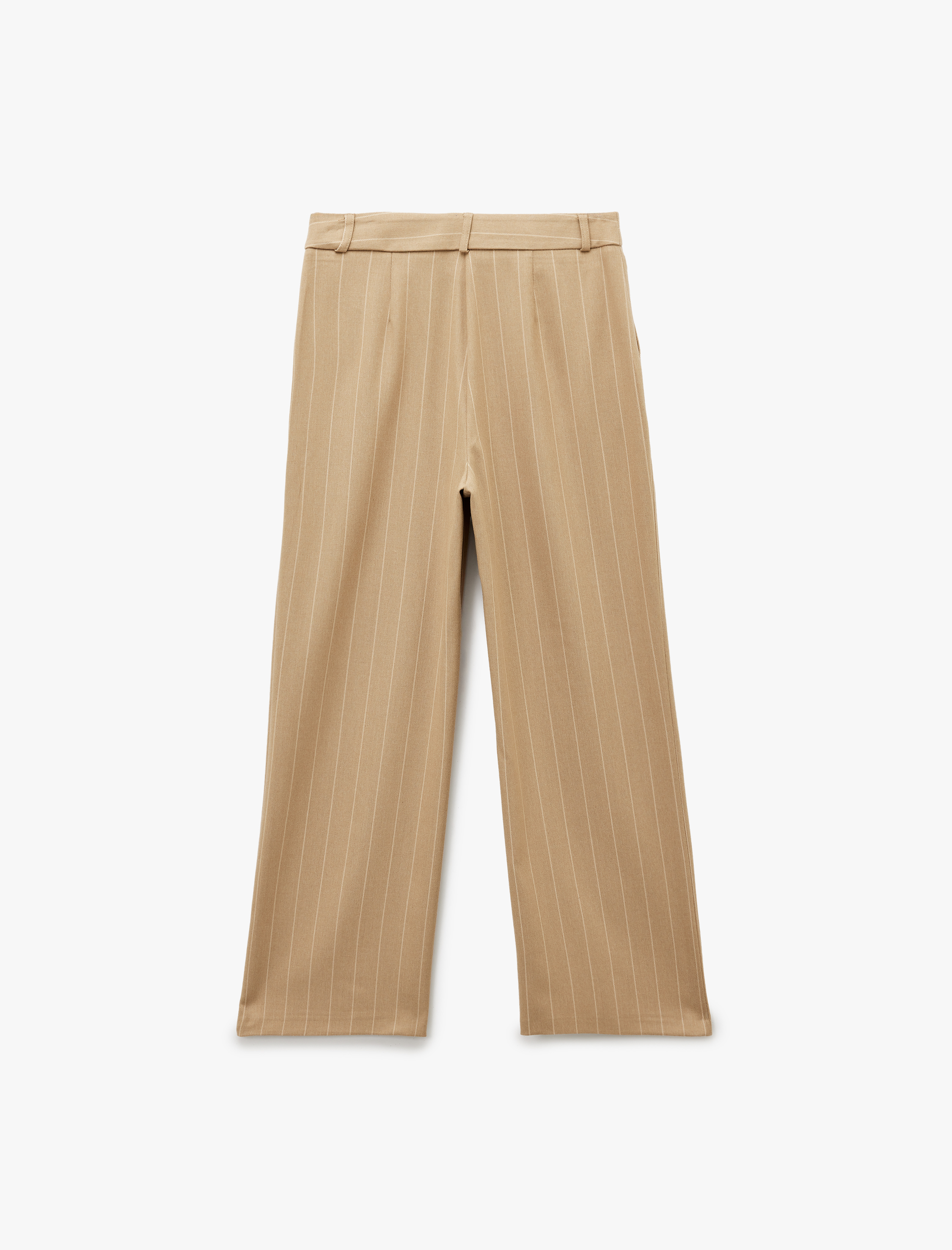   Koton X Sima Tarkan - Cepli Düz Paça Çizgili Kumaş Pantolon