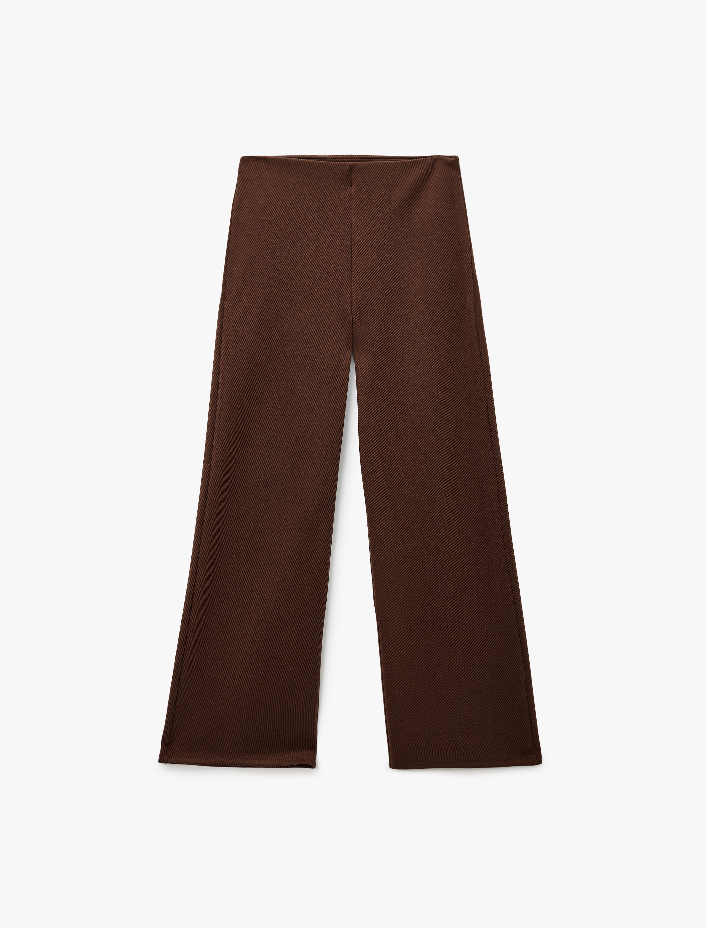   Slim Fit Düz Geniş Paça Kumaş Pantolon