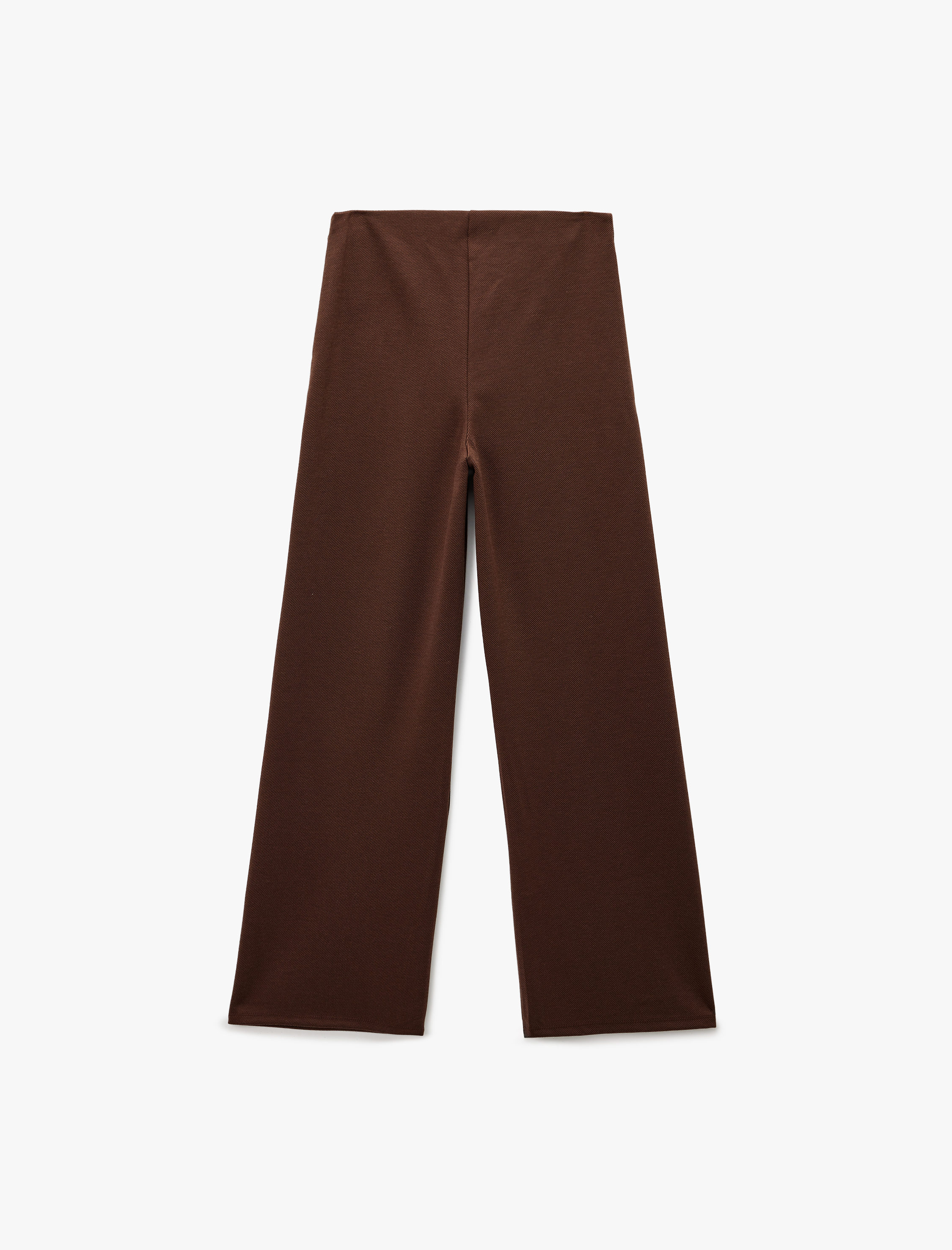   Slim Fit Düz Geniş Paça Kumaş Pantolon