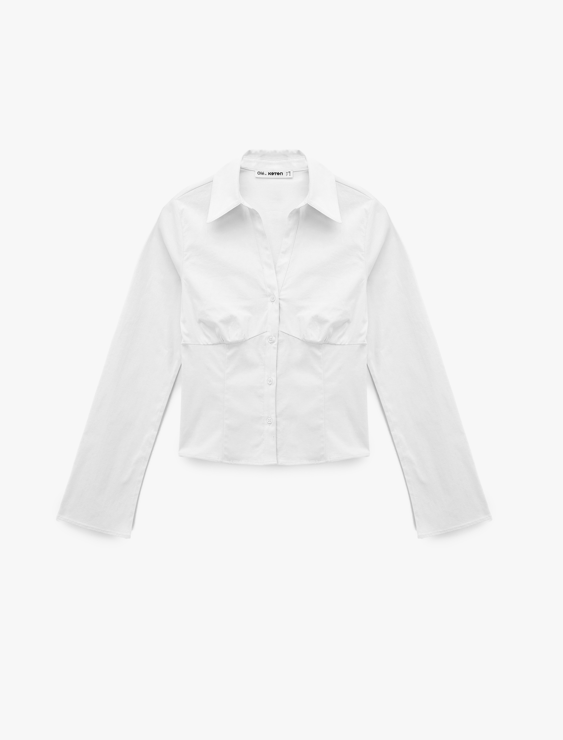   Slim Fit Düğmeli Klasik Yaka Uzun Kollu Gömlek