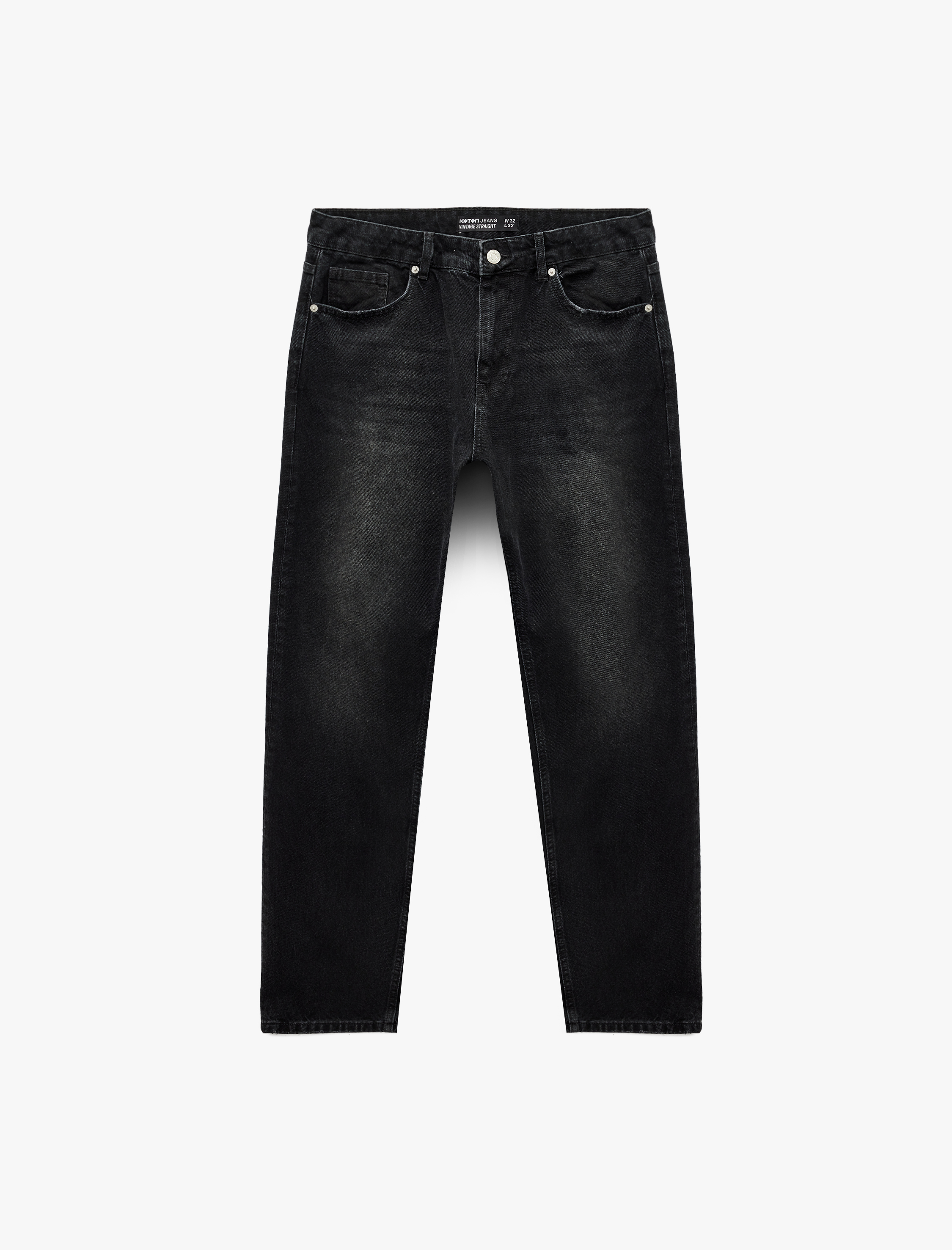   Pamuklu Normal Bel Vintage Straight Fit Jean Pantolon