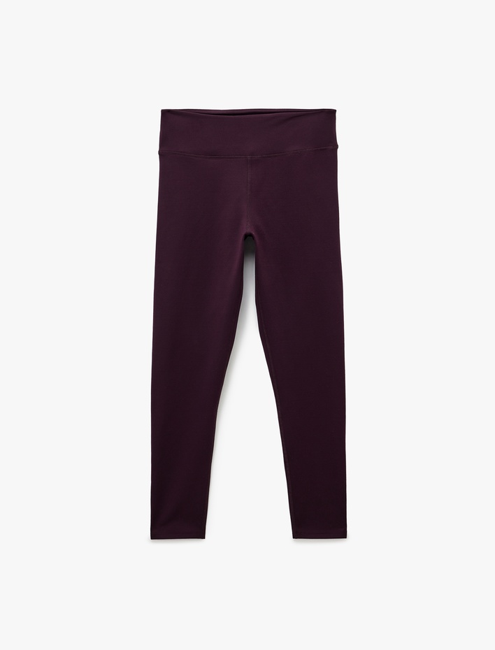  Yüksek Bel Dikiş Detaylı Spor Tayt