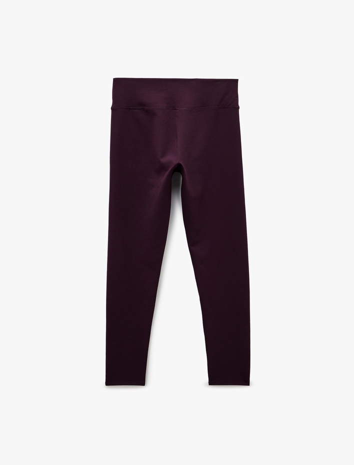  Yüksek Bel Dikiş Detaylı Spor Tayt