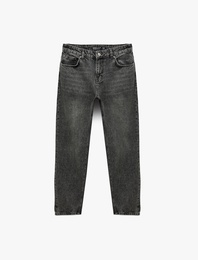 Regular Fit Pamuklu Normal Bel Tapered Jean Pantolon