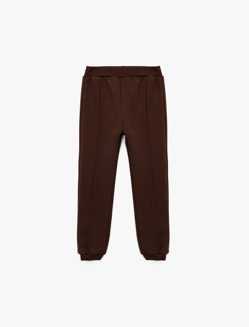 Koton Beli Lastikli Şardonlu Jogger Eşofman Altı
