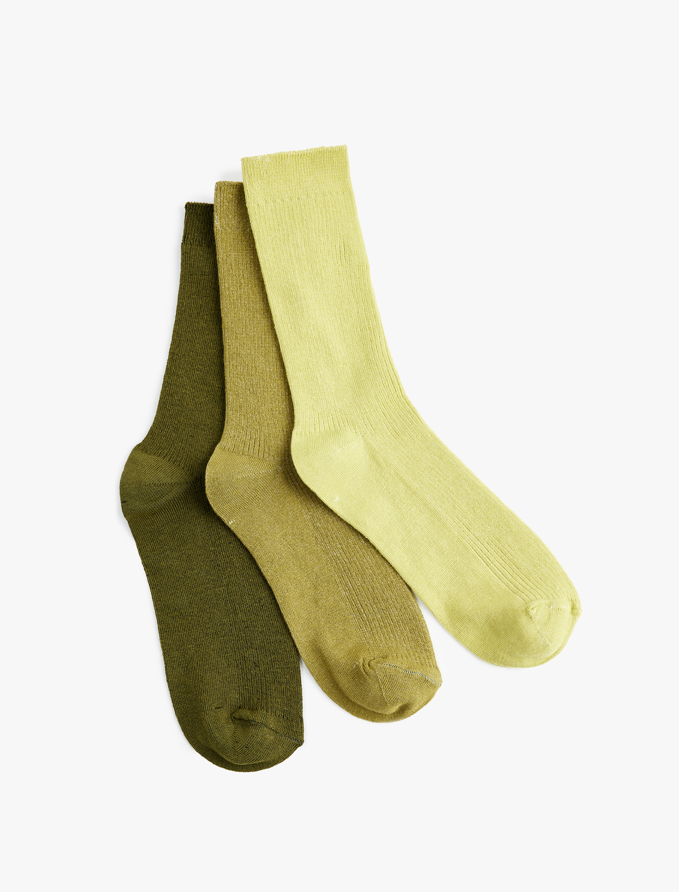  Kadın Çok Renkli Pamuklu 3'lü Soket Çorap Seti