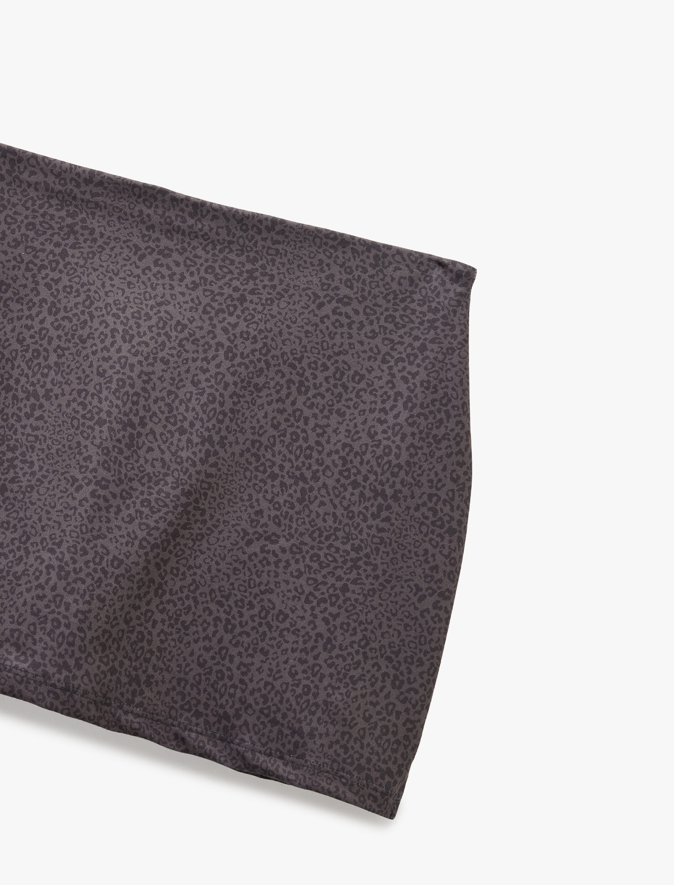   Yüksek Bel Slim Fit Leopar Desenli Spor Mini Şort Etek