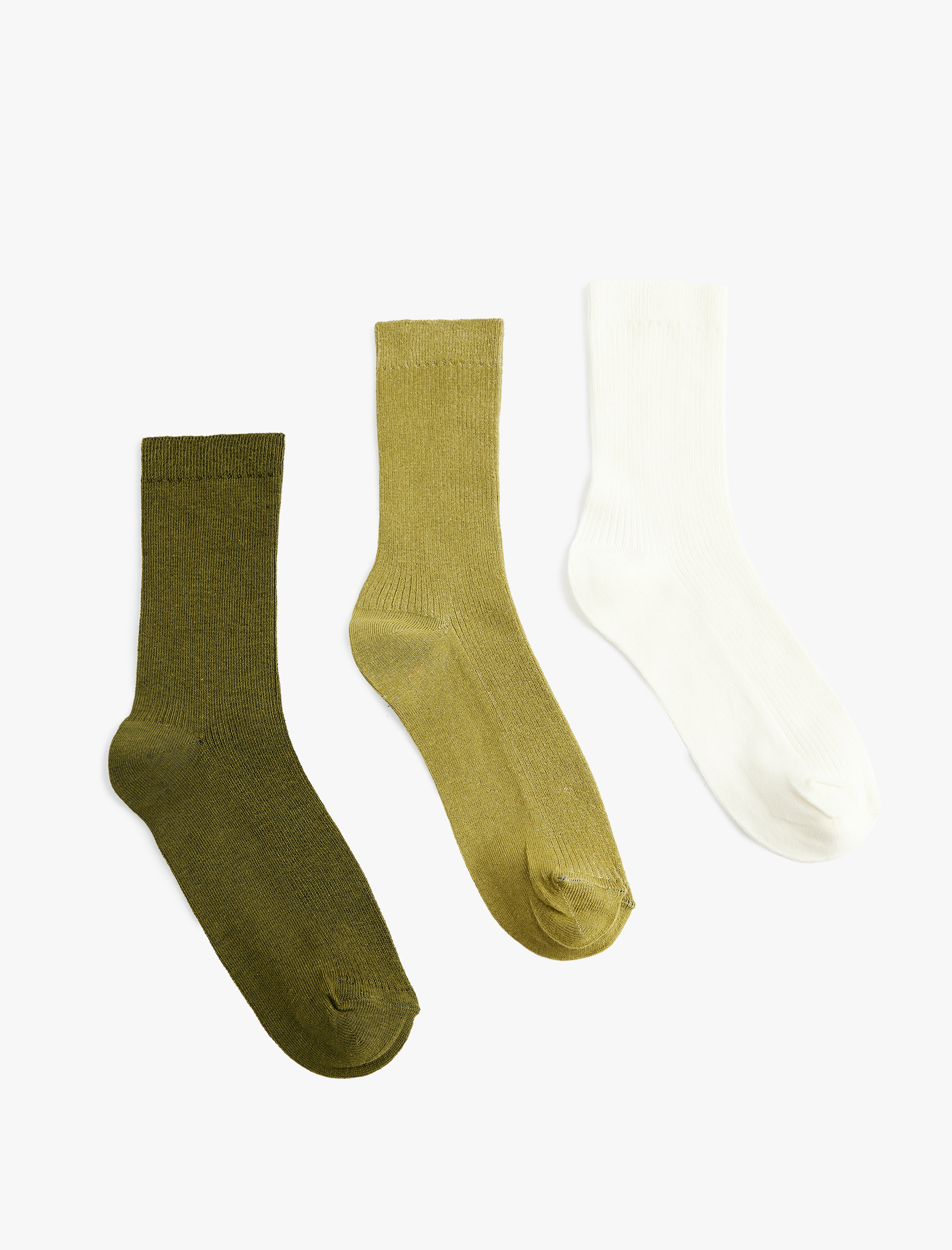  Kadın Pamuklu Çok Renkli 3'lü Soket Çorap Seti