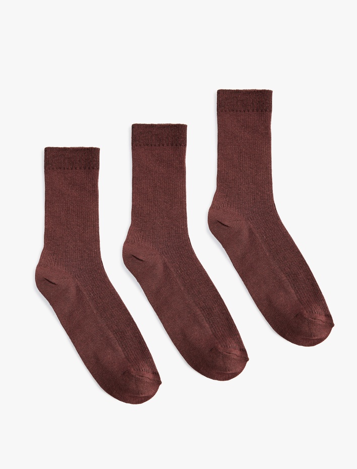 Kadın Pamuklu Soket 3'lü Çorap Seti