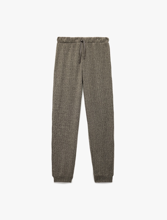  Beli Bağcıklı Rahat Kesim Lastikli Paça Pijama Altı