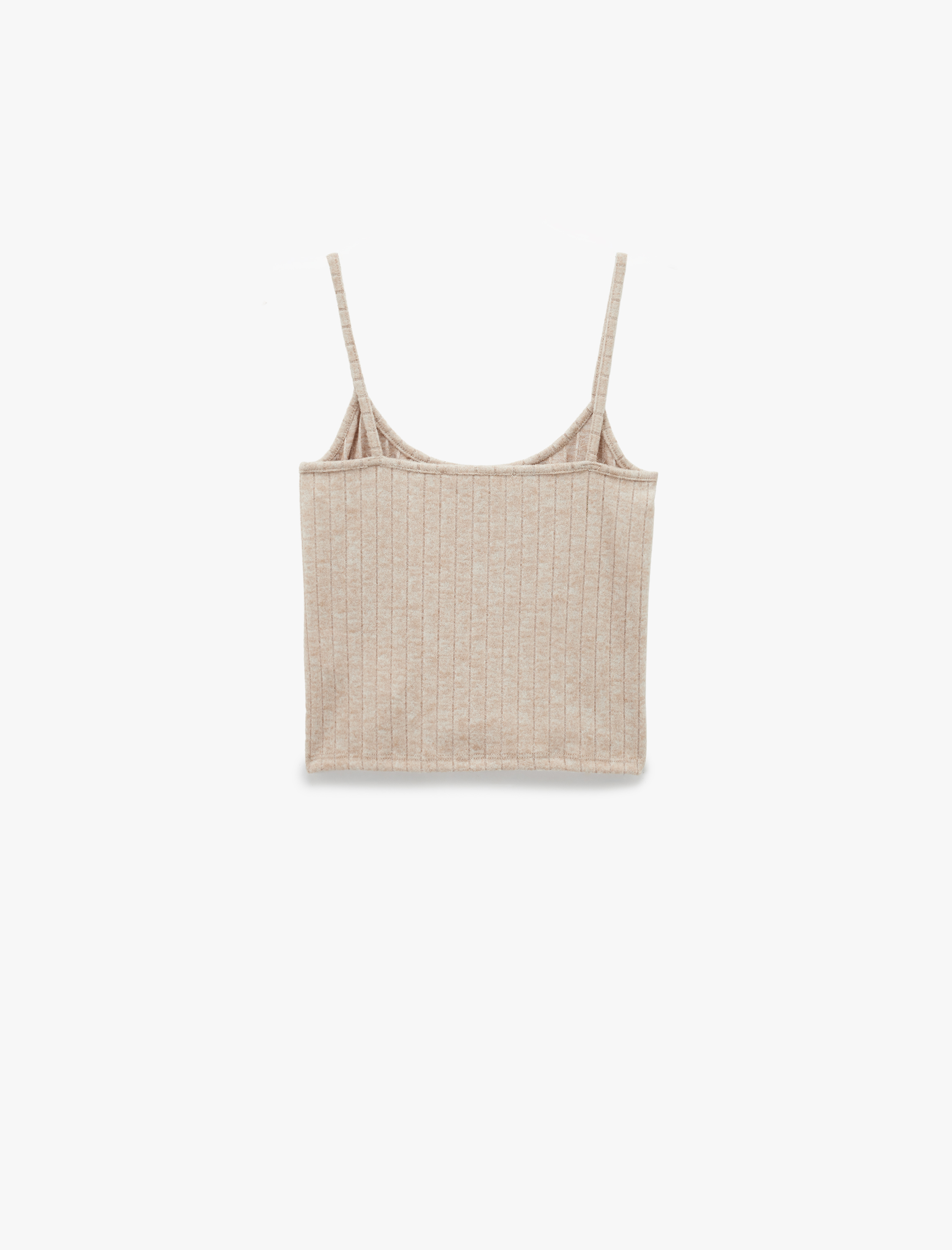   Rahat Kalıp Crop İnce Askılı Pijama Üstü