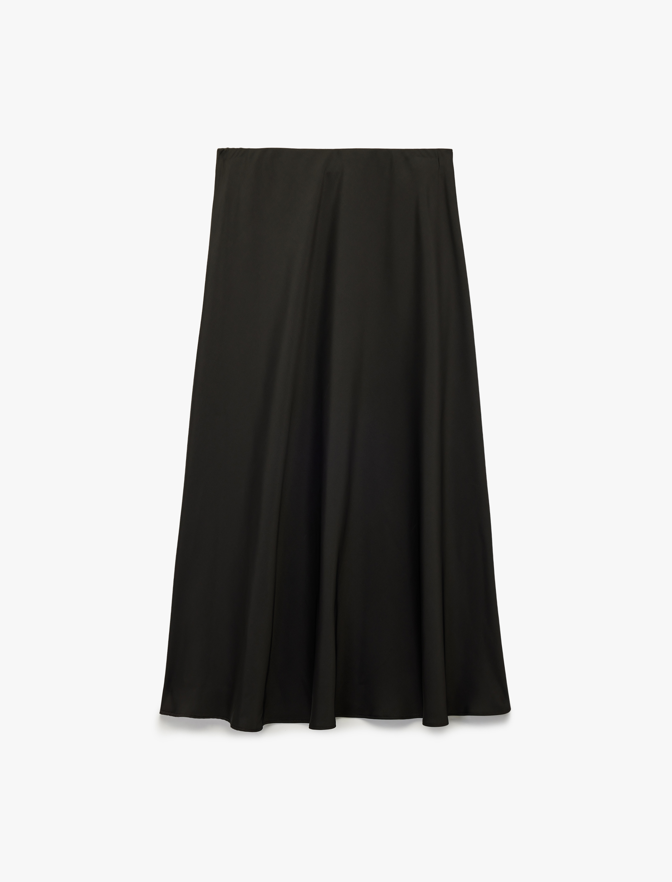   Regular Fit Midi Boy Saten Kloş Etek