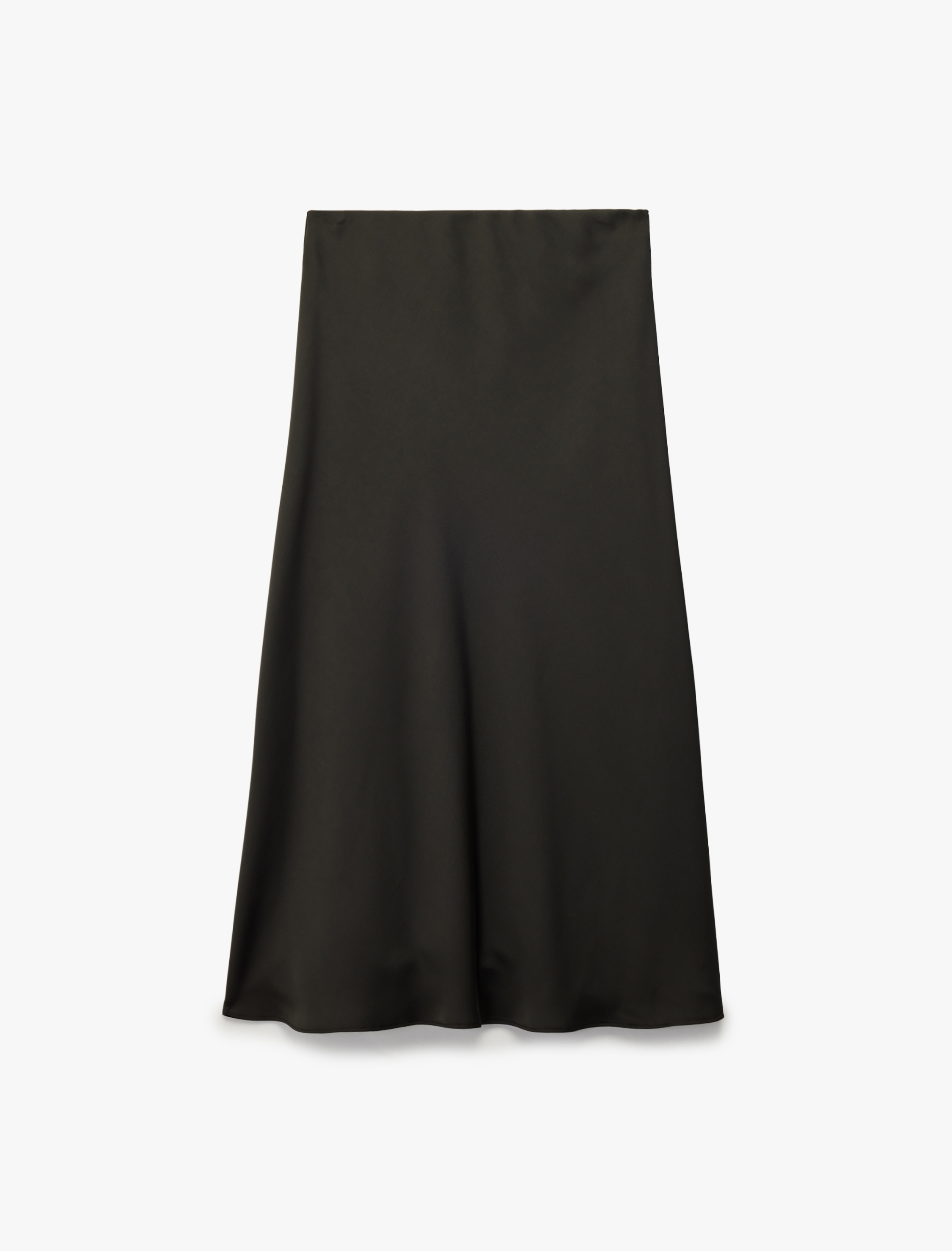   Regular Fit Midi Boy Saten Kloş Etek