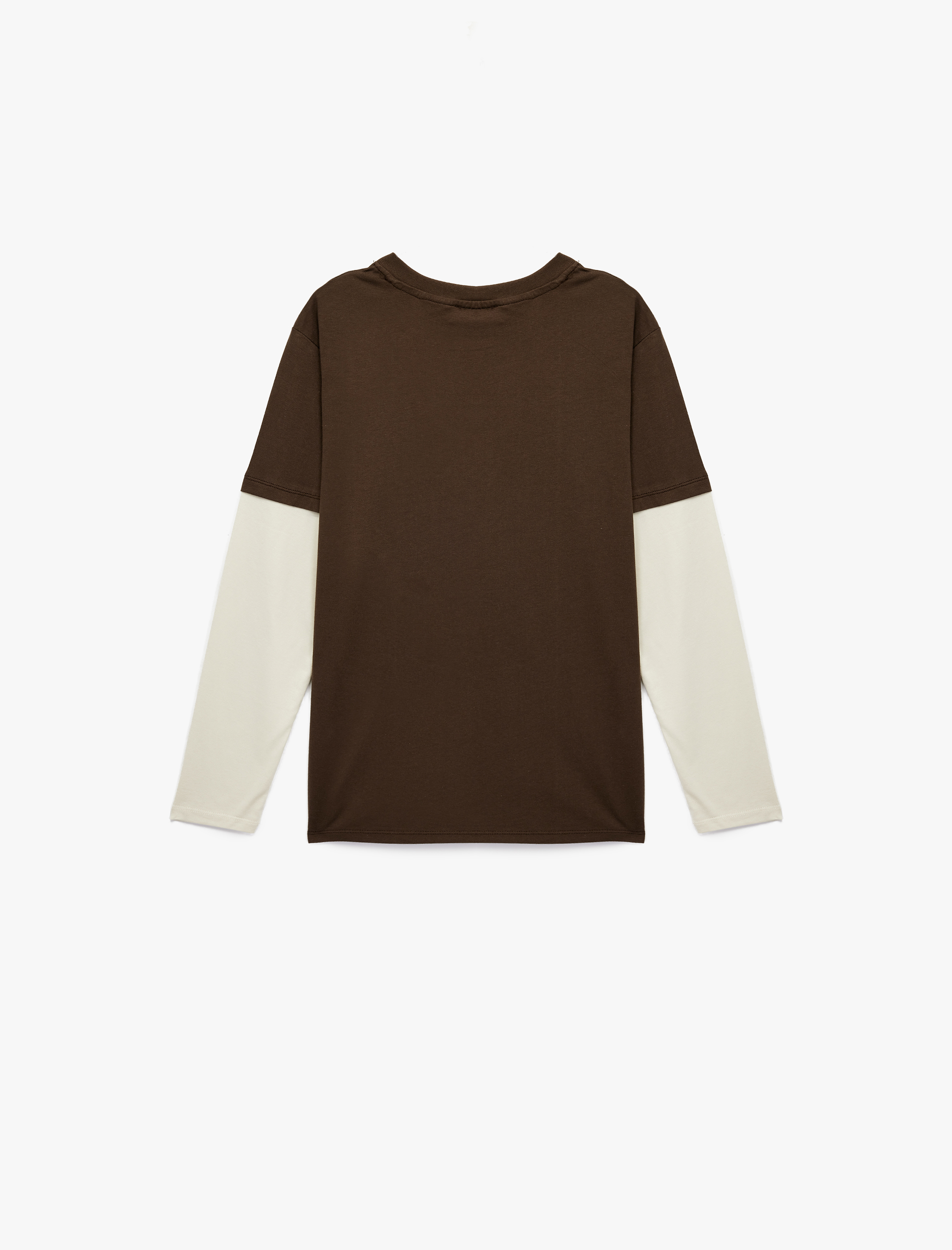  Erkek Çocuk Uzun Kollu Bisiklet Yaka Baskılı Pamuklu Tişört