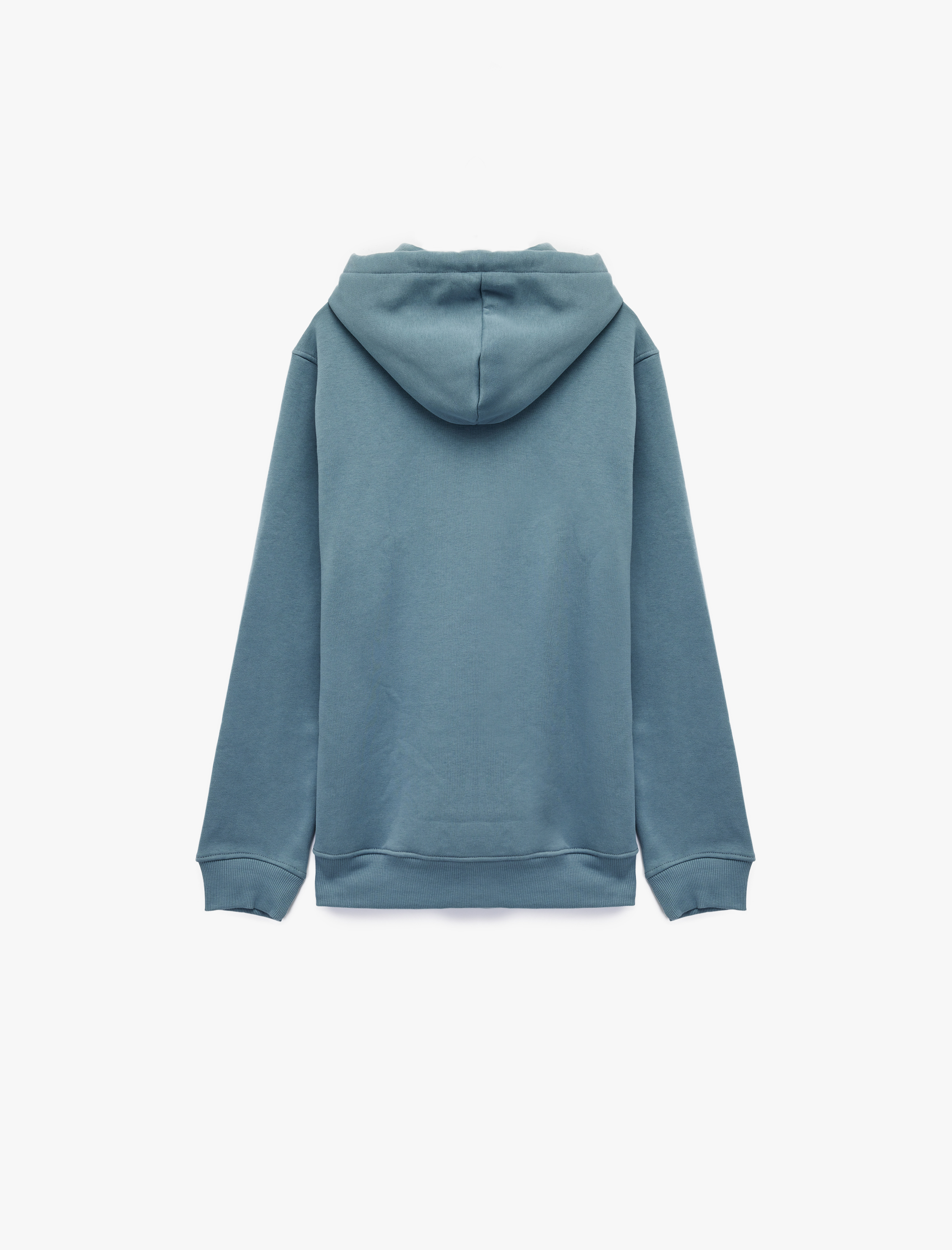   Şardonlu Uzun Kollu Basic Kapşonlu Sweatshirt