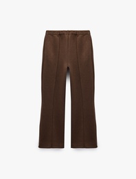 Koton X Sibil Çetinkaya - Nervür Detaylı Düz Paça Pantolon