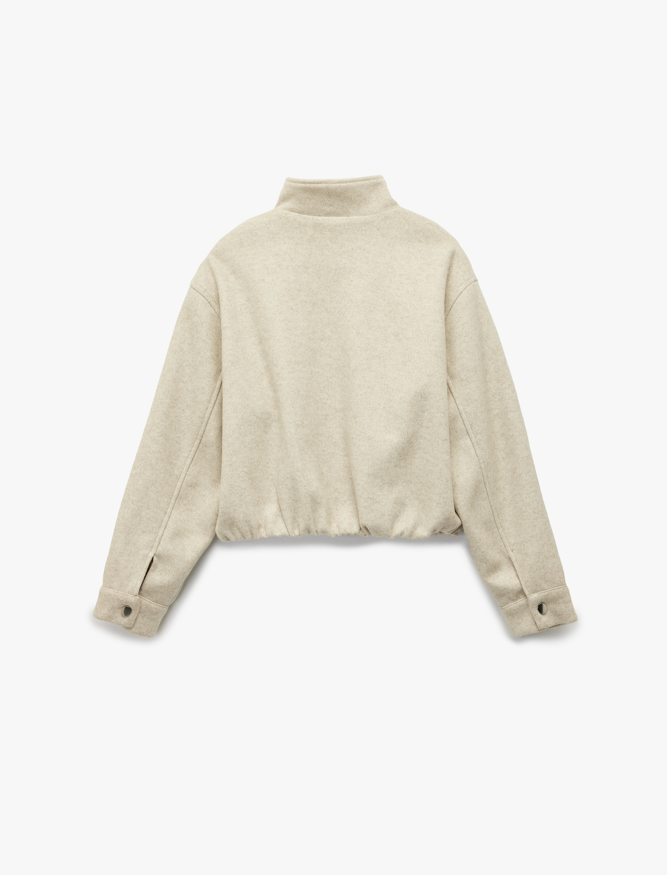   Koton X Sima Tarkan -  Kısa Kaban Kaşe Uzun Kollu Dik Yaka Cepli