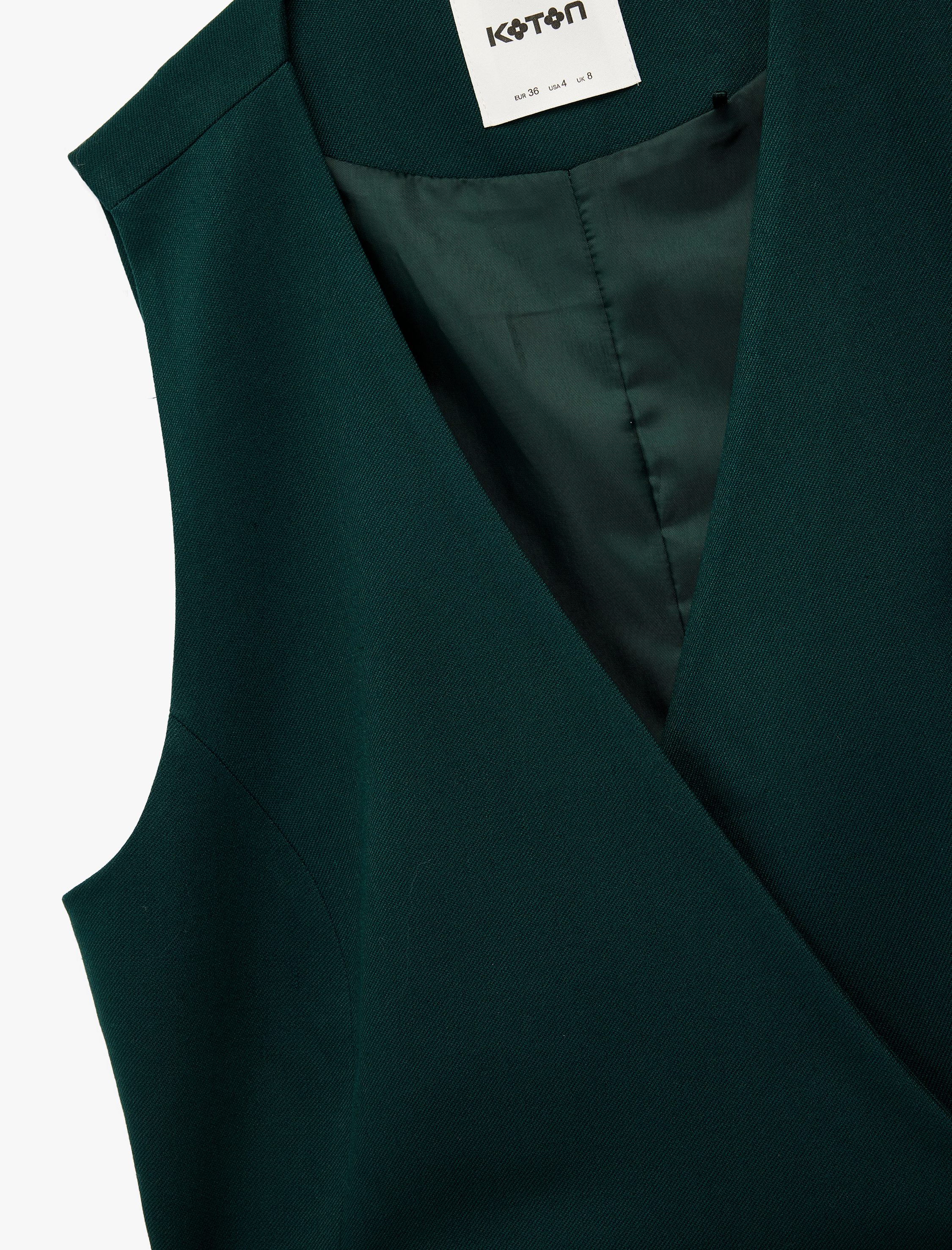   Koton X Melis Ağazat - Bağlama Detaylı Slim Fit Kruvaze Blazer Yelek