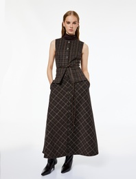 Koton X Melis Ağazat - A Kesim Cepli Uzun Ekose Etek