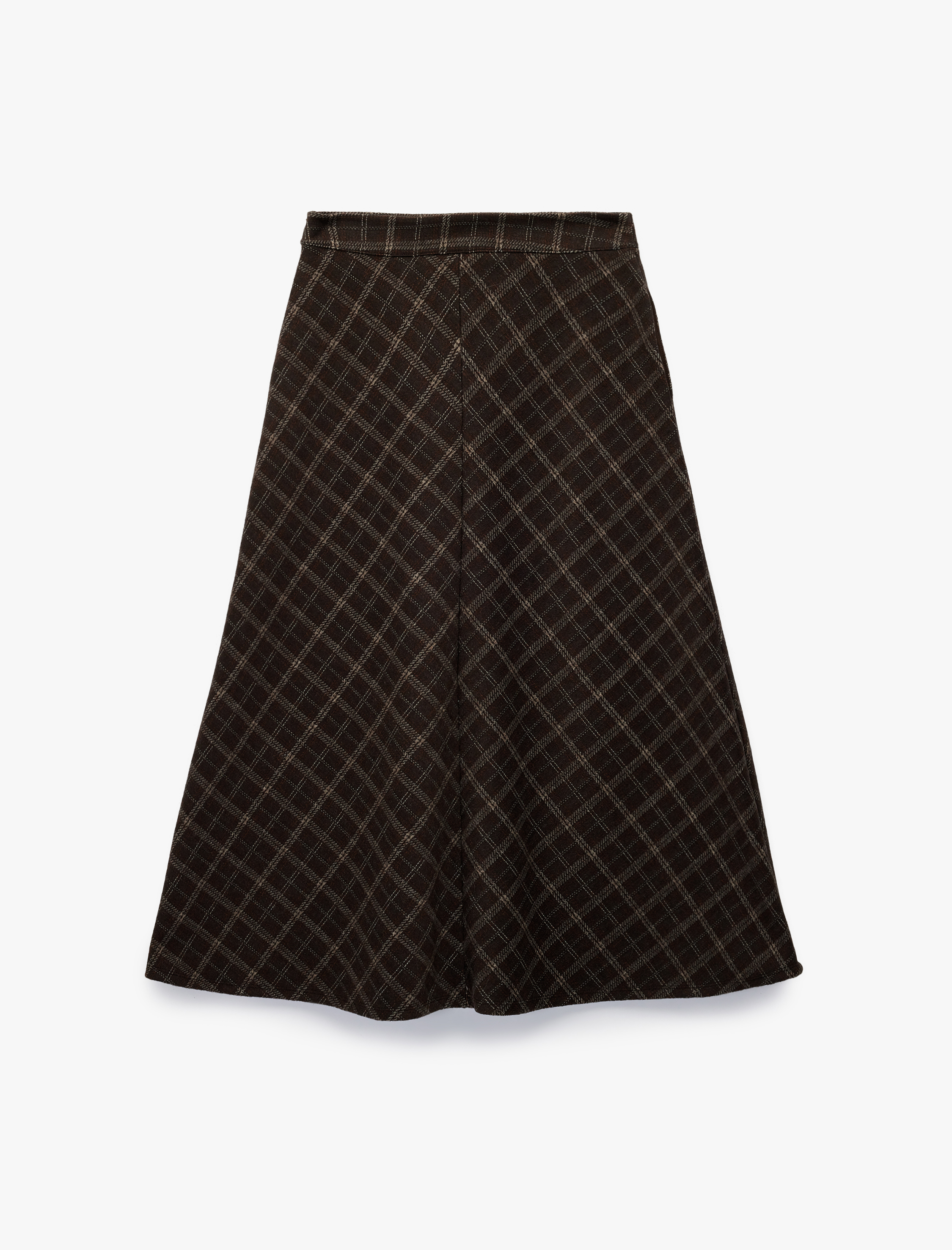   Koton X Melis Ağazat - A Kesim Cepli Uzun Ekose Etek