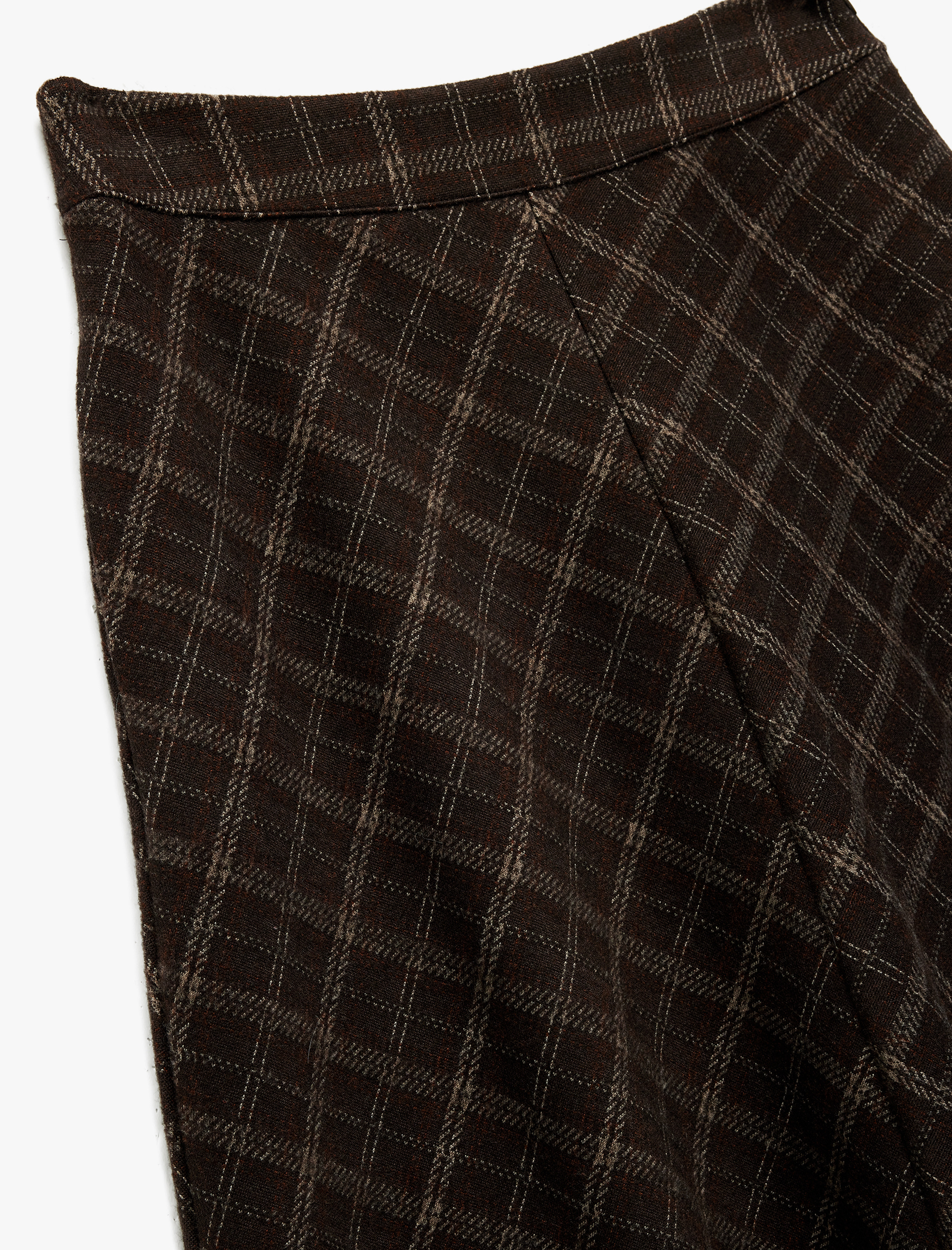   Koton X Melis Ağazat - A Kesim Cepli Uzun Ekose Etek