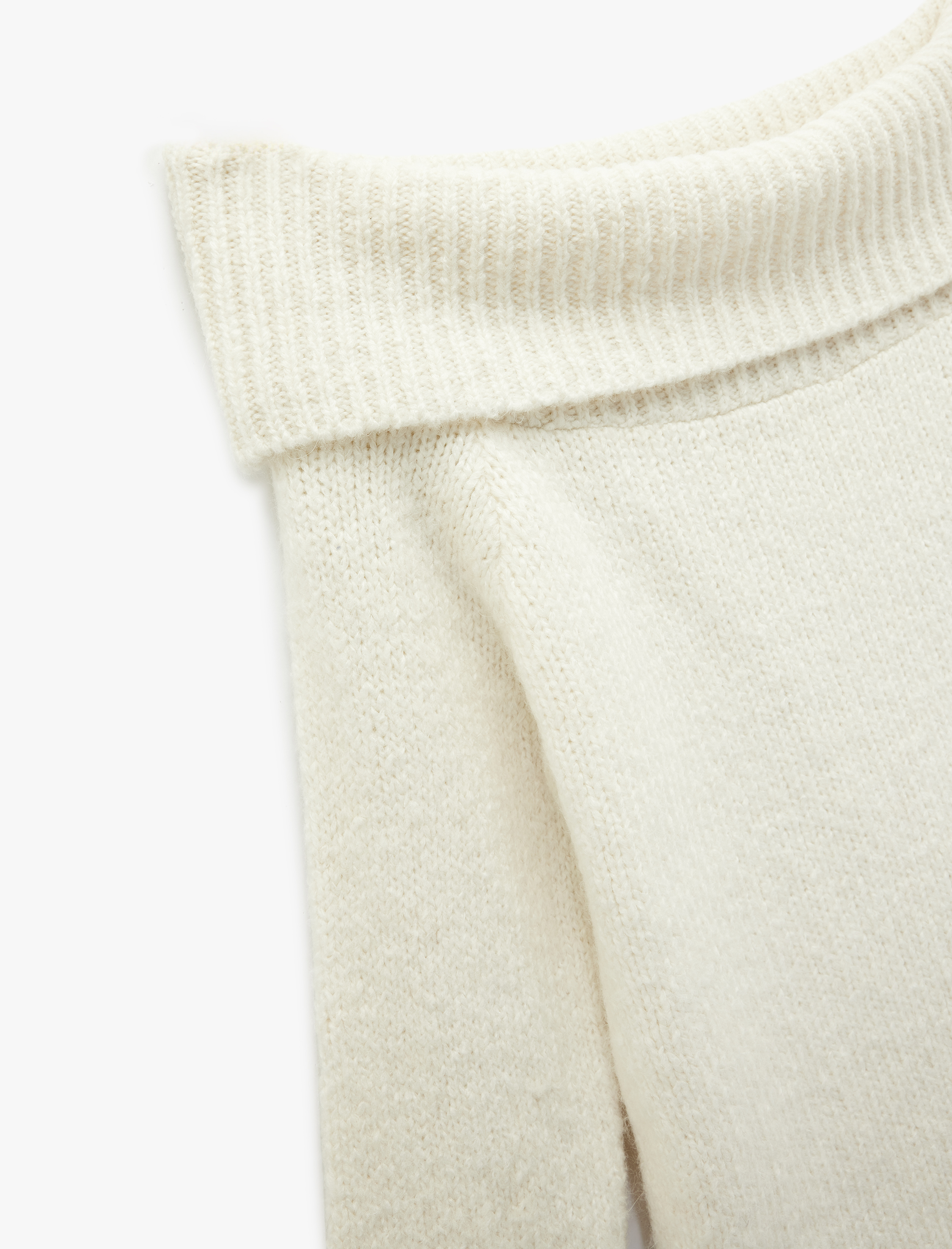   Koton X Sibil Çetinkaya - Uzun Kollu Açık Omuz Oversize Triko Kazak